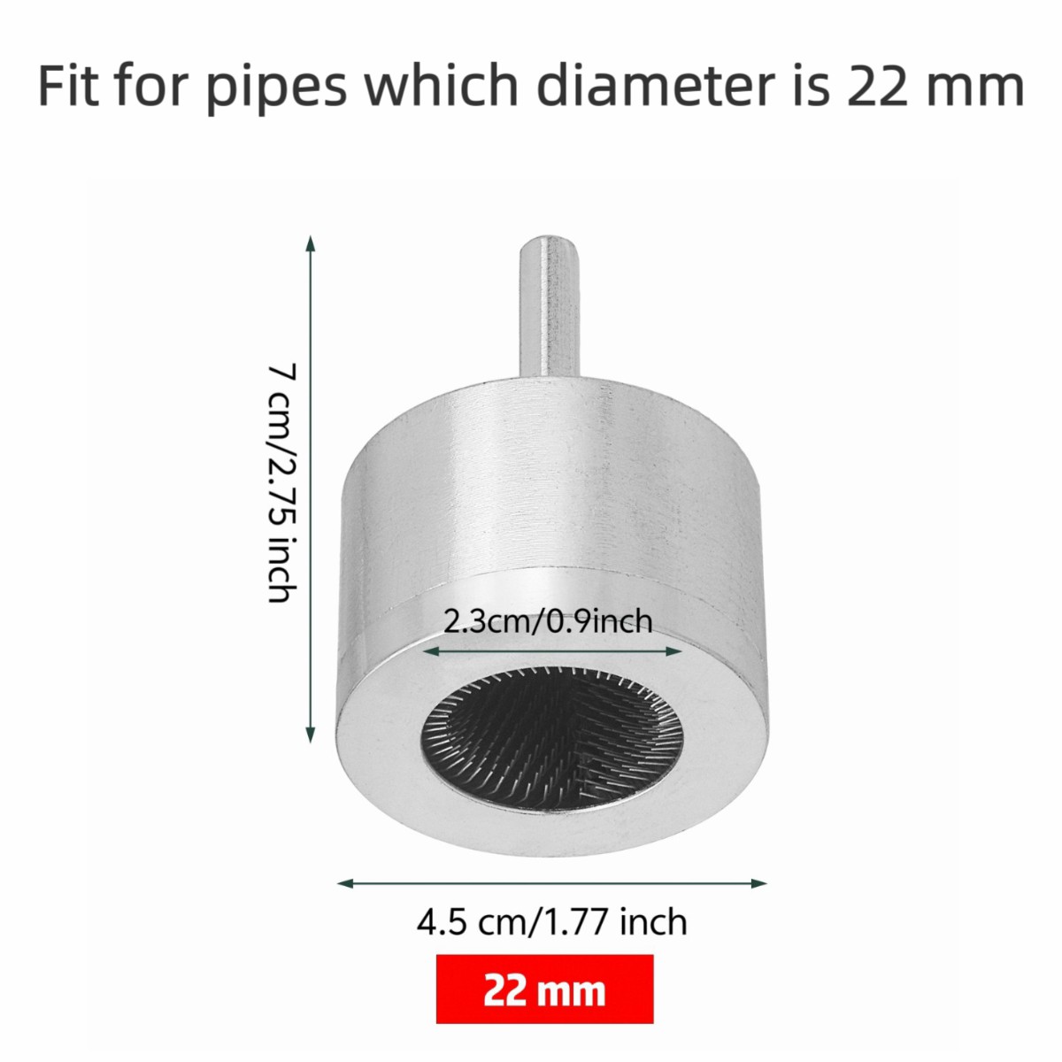15/22mm Copper Pipe Cleaner Pipe Tube Cleaning Brushes for Electric Drill Bit
