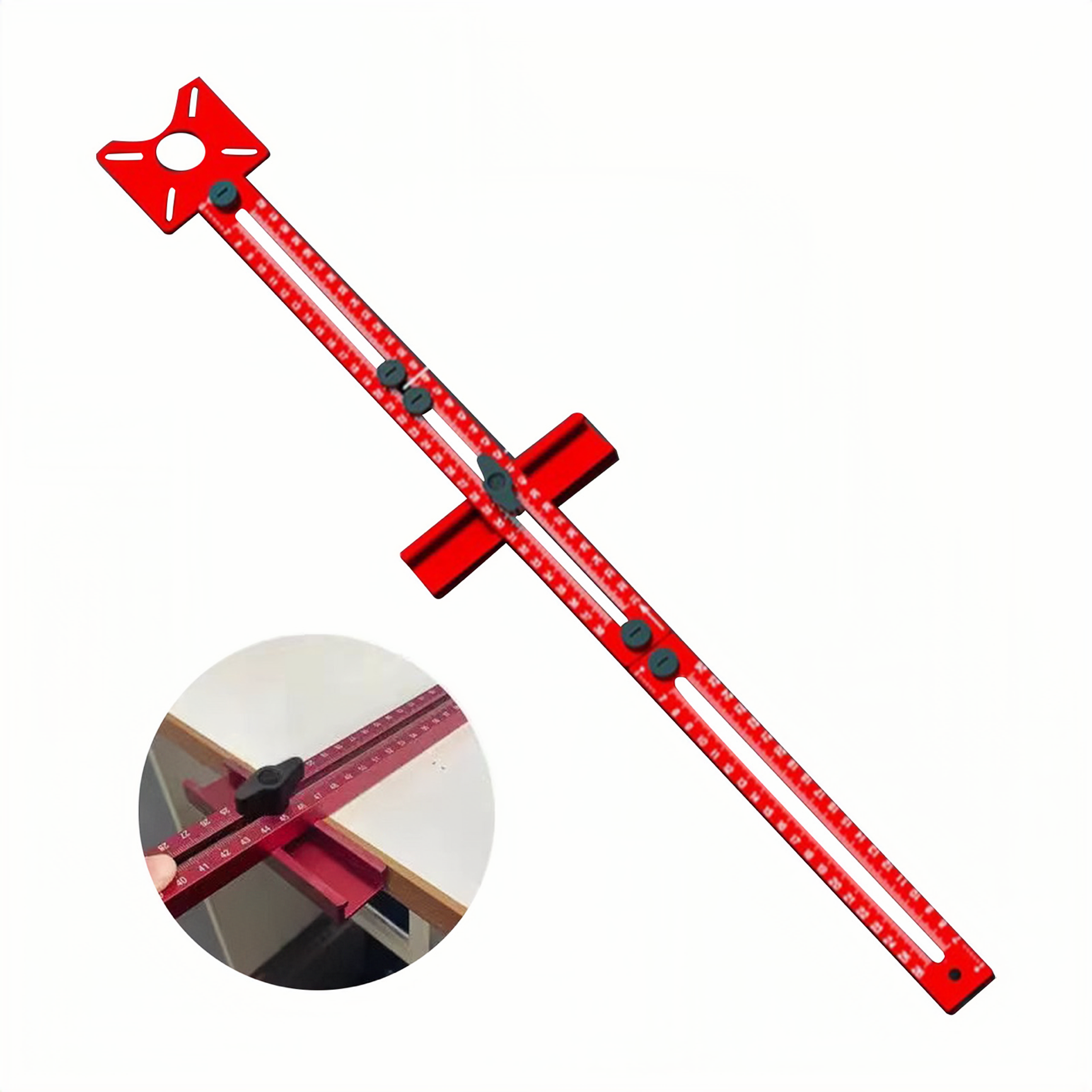 Universal Aluminum Router Jig with Metric Scale for Circles Grooves ...