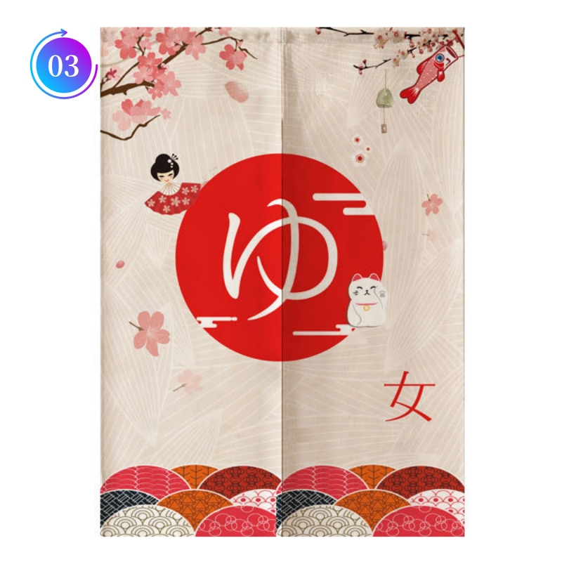 JAPANESE Noren Bathroom Cloth signage Entrance Decor Tapestry Door Curtain Panel - Picture 11 of 15