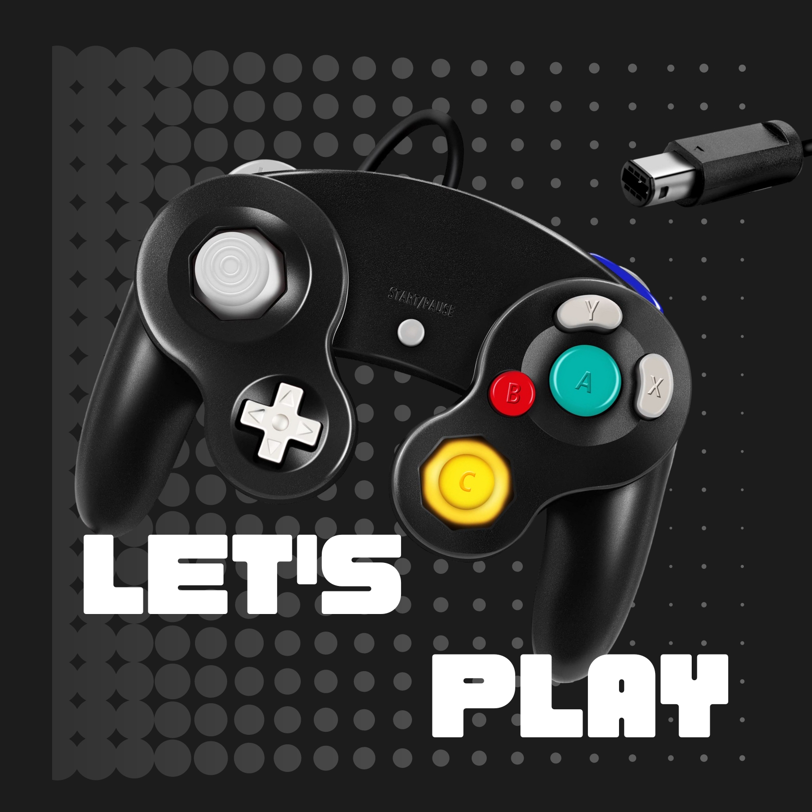 Wired Controller for Nintendo Gamecube, Gamepad for NGC, Line Length 1.5 Meters