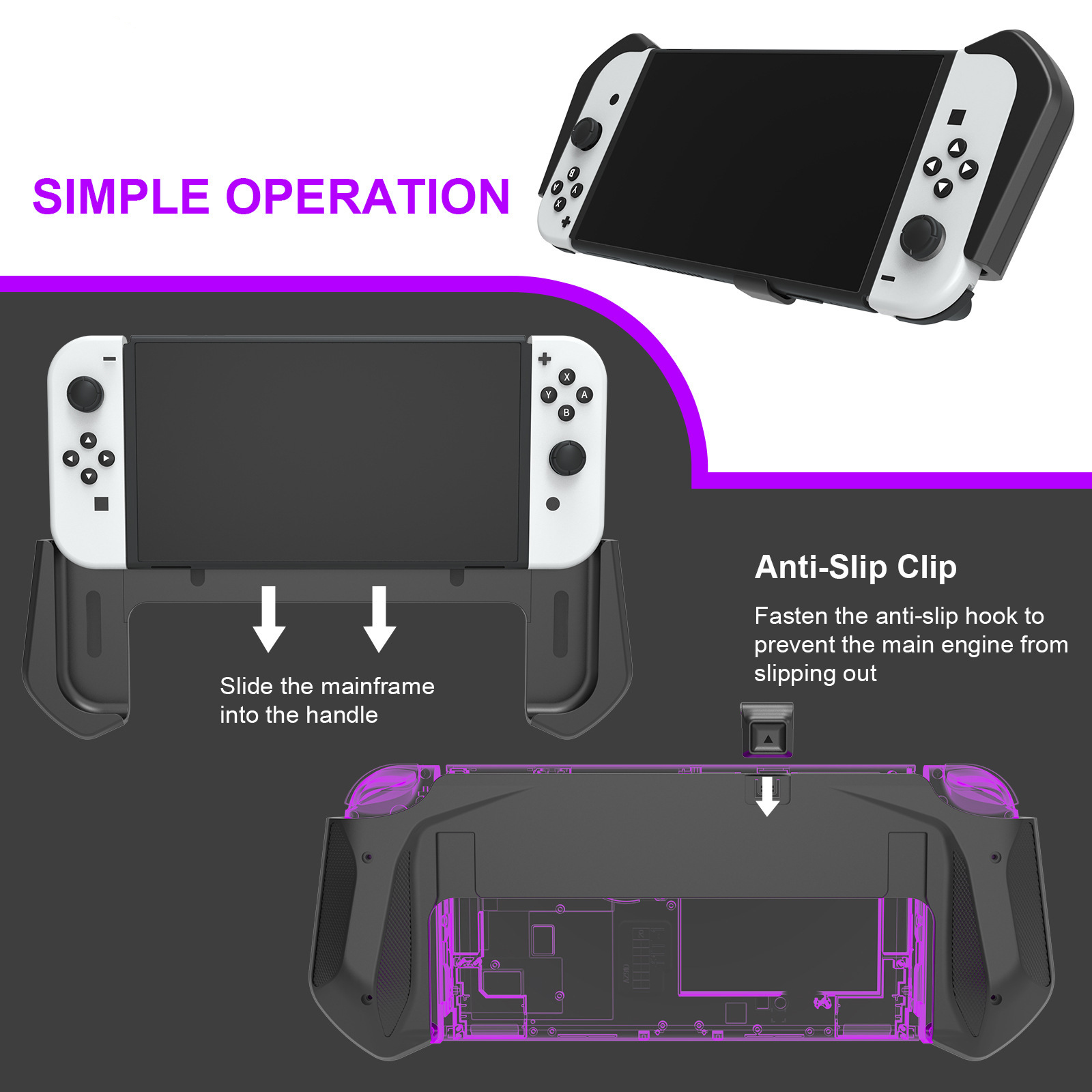 Funda Protectora Empuñadura para Nintendo Switch OLED, Accesorios Carcasa - Imagen 11 de 14