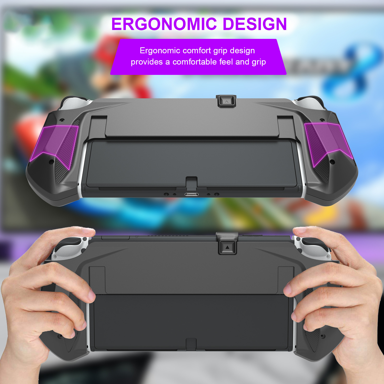 Funda Protectora Empuñadura para Nintendo Switch OLED, Accesorios Carcasa - Imagen 13 de 14