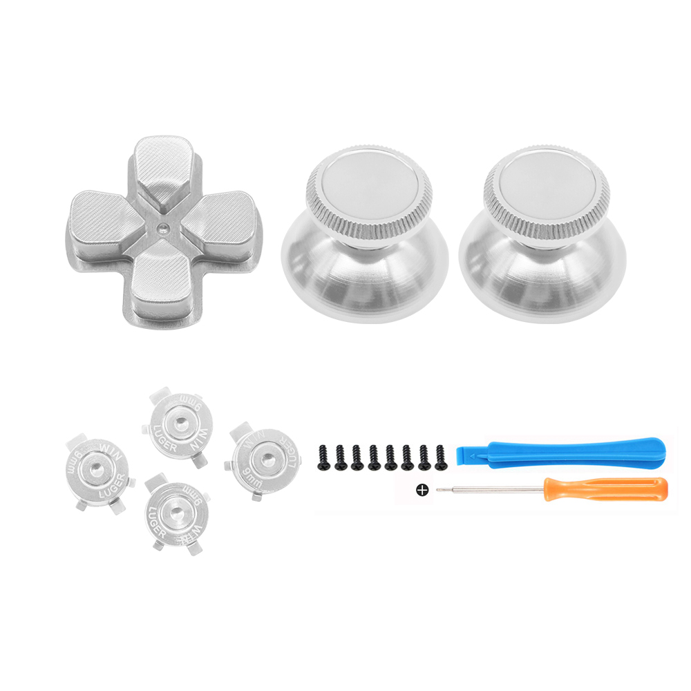 thumbnail image 1 of Botones ABXY y D-pad metálicos mejorados para mando de PS5: kit de recambio premium para una mayor precisión y durabilidad, 1 of 2