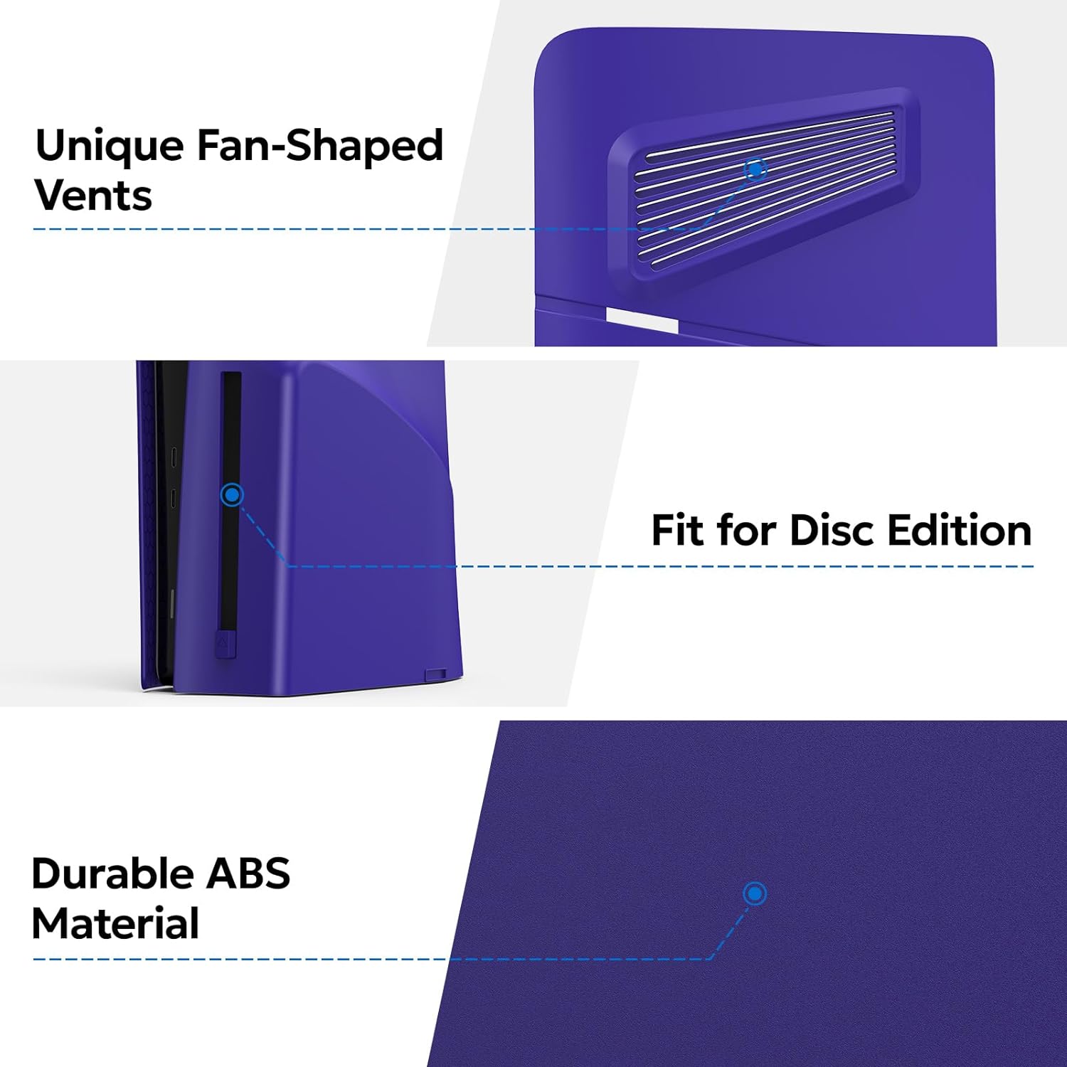 Panel de carcasa para PlayStation 5 Slim Disc Edition, placa frontal con respiraderos de refrigeración - Imagen 18 de 37