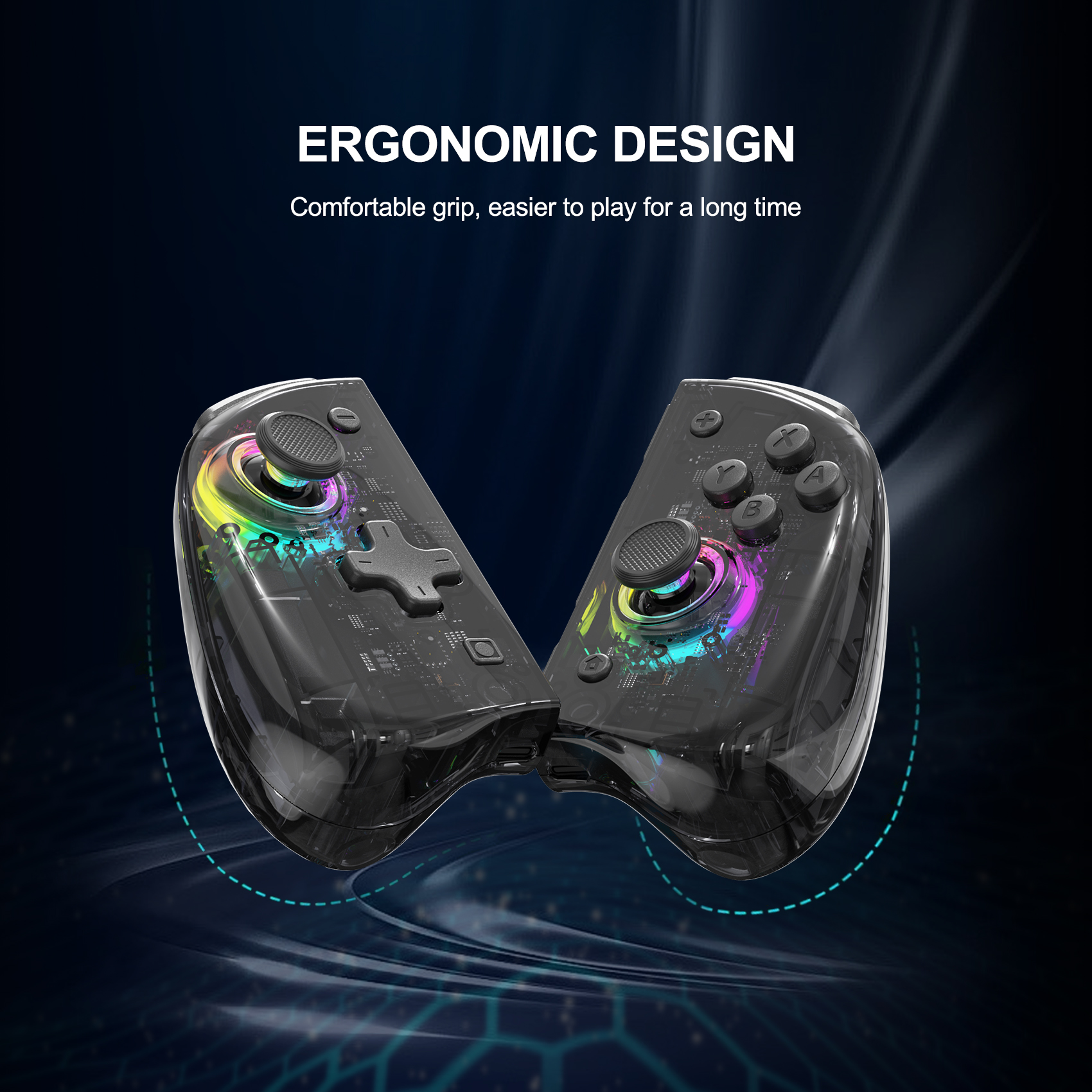 Game Controller for Switch/OLED with Adjustable TURBO/Vibration/Programmable/RGB - Picture 56 of 56