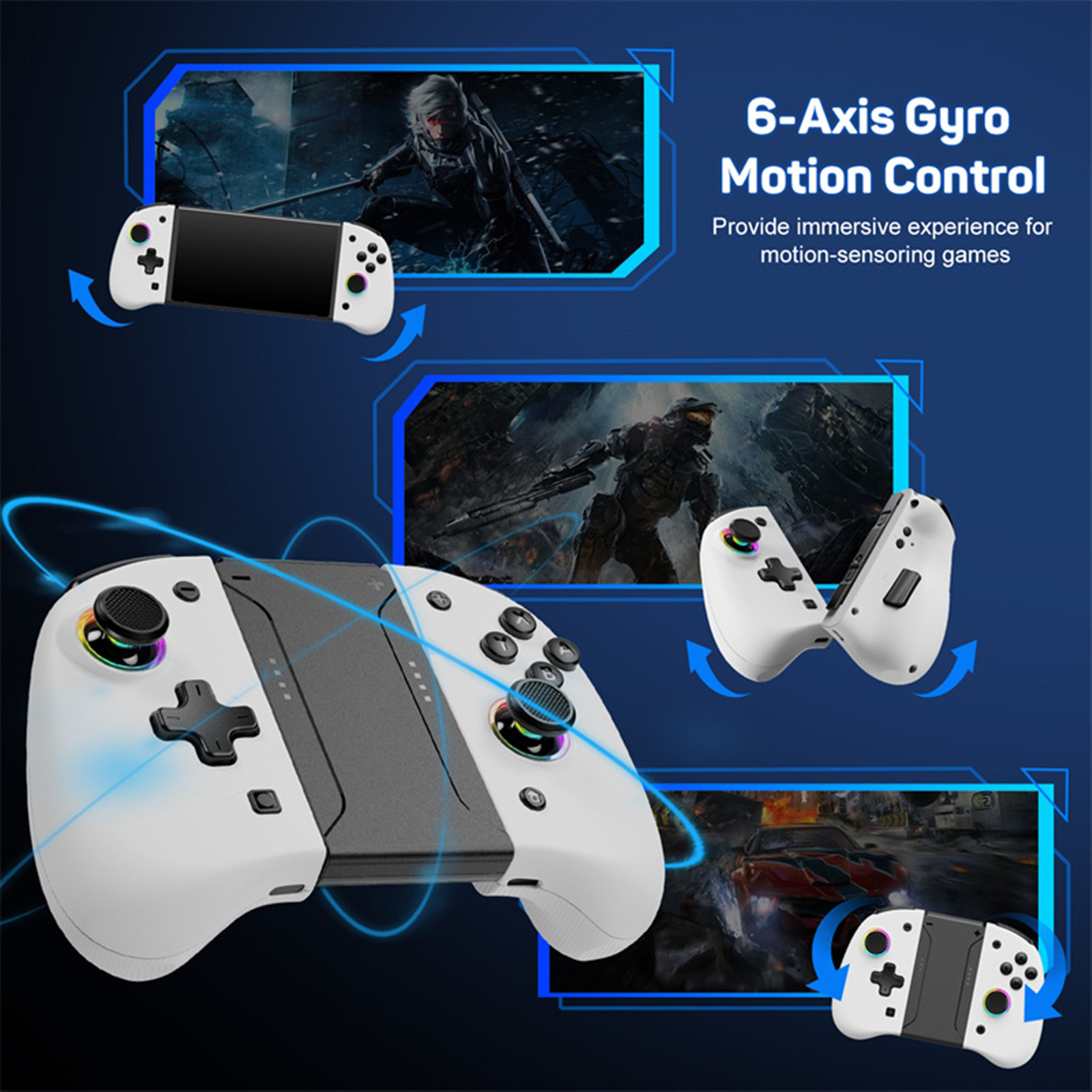 Game Controller for Switch/OLED with Adjustable TURBO/Vibration/Programmable/RGB - Picture 40 of 56