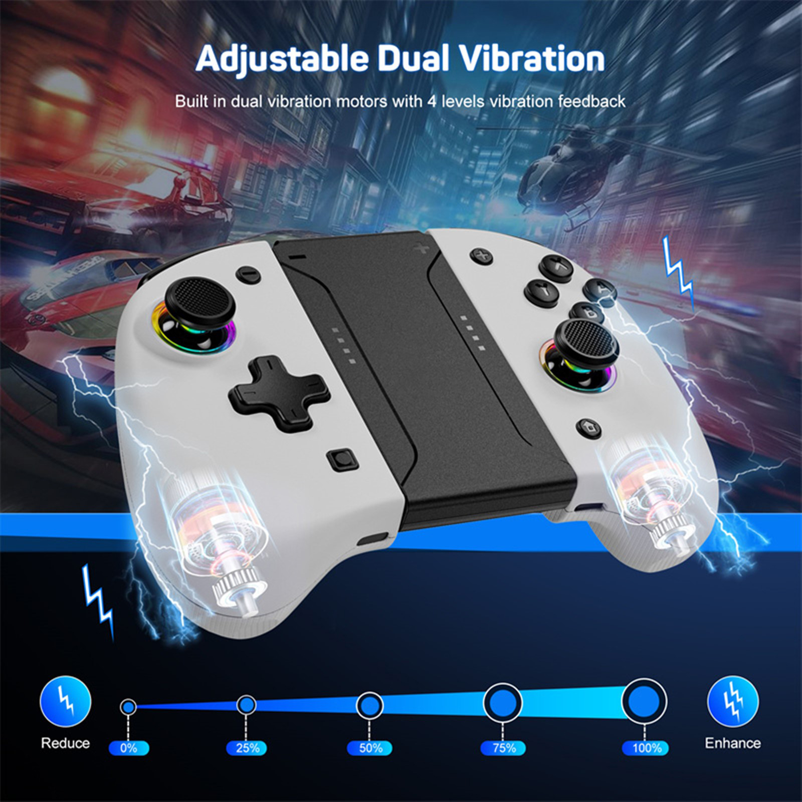 Game Controller for Switch/OLED with Adjustable TURBO/Vibration/Programmable/RGB - Picture 39 of 56
