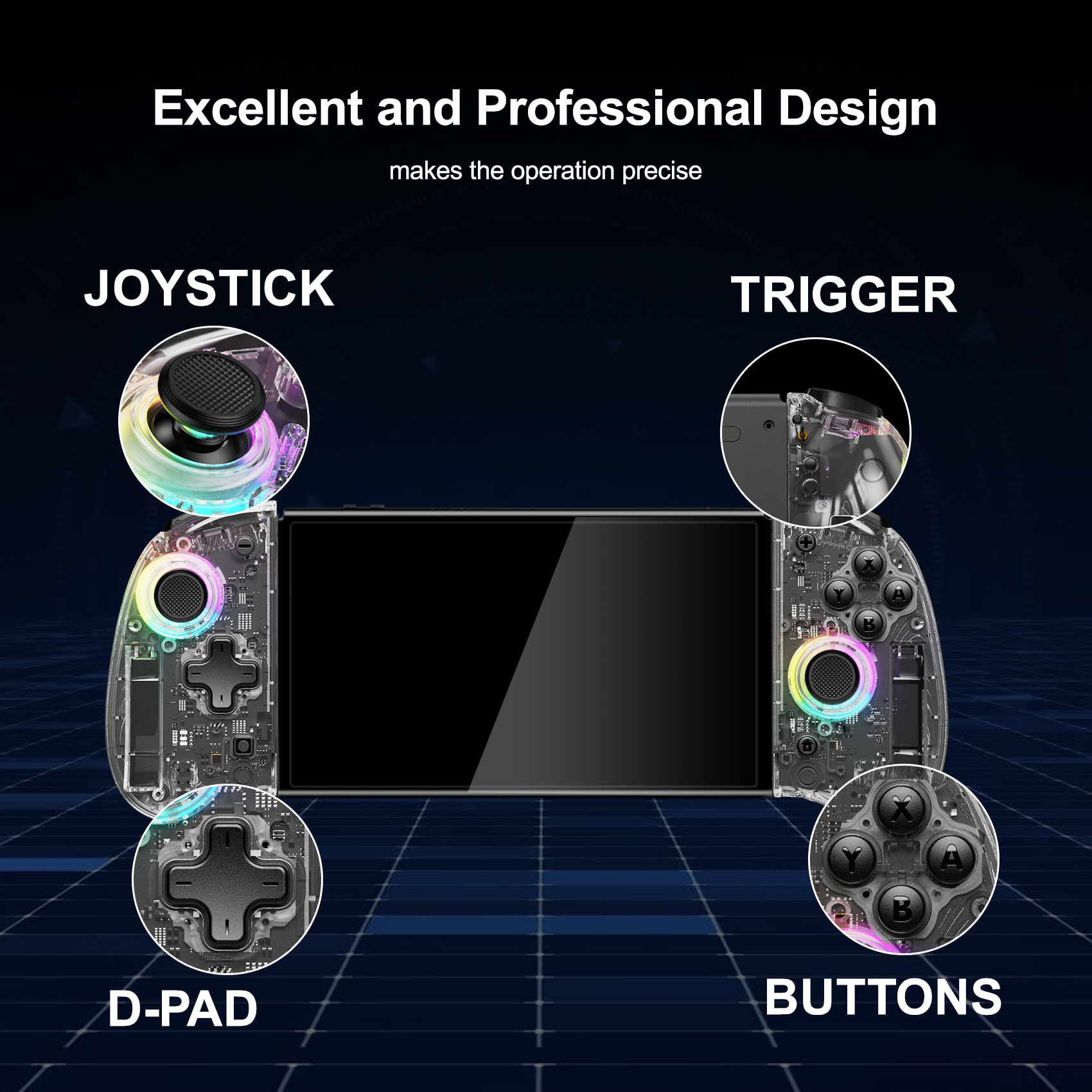 Game Controller for Switch/OLED with Adjustable TURBO/Vibration/Programmable/RGB - Picture 21 of 56