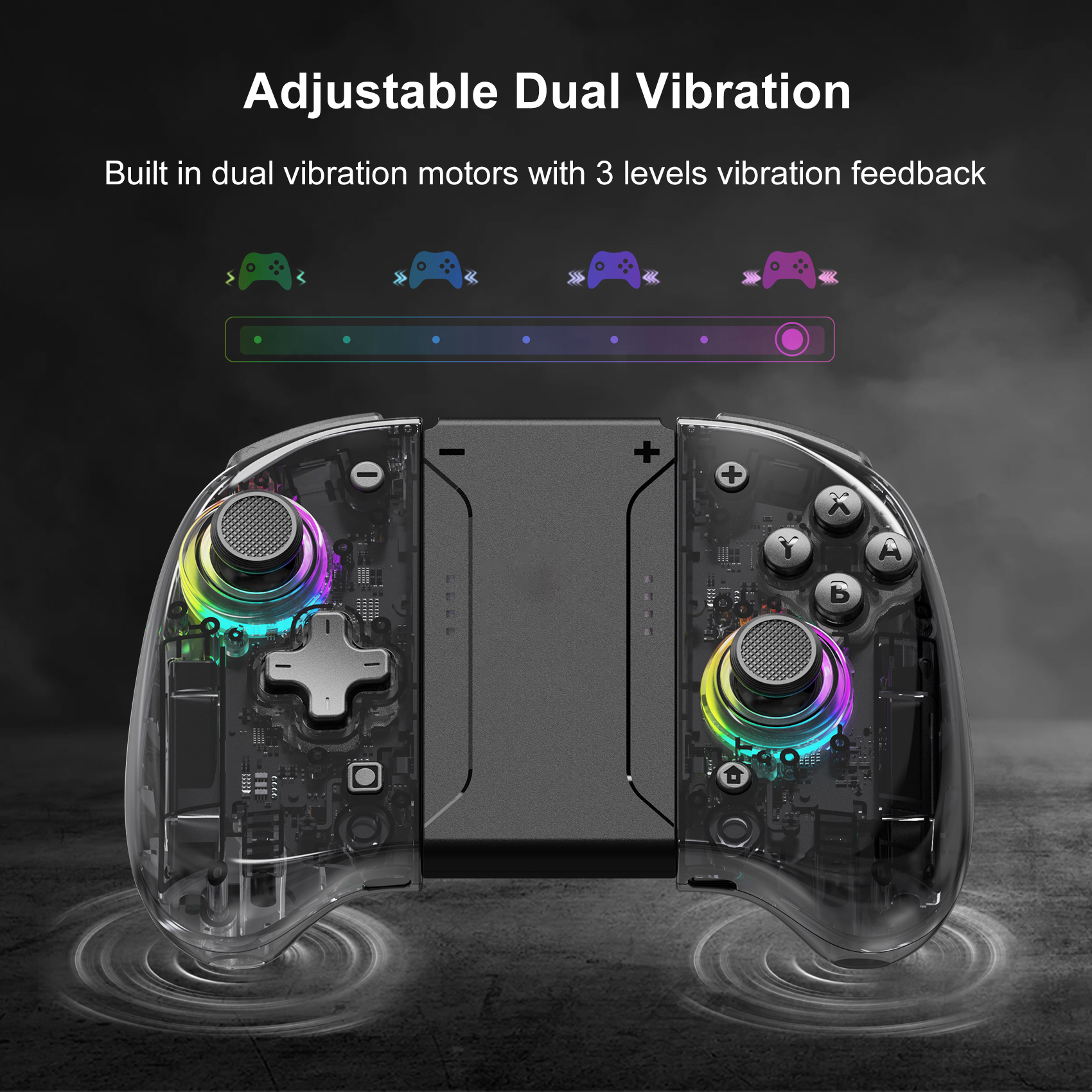 Game Controller for Switch/OLED with Adjustable TURBO/Vibration/Programmable/RGB - Picture 51 of 56