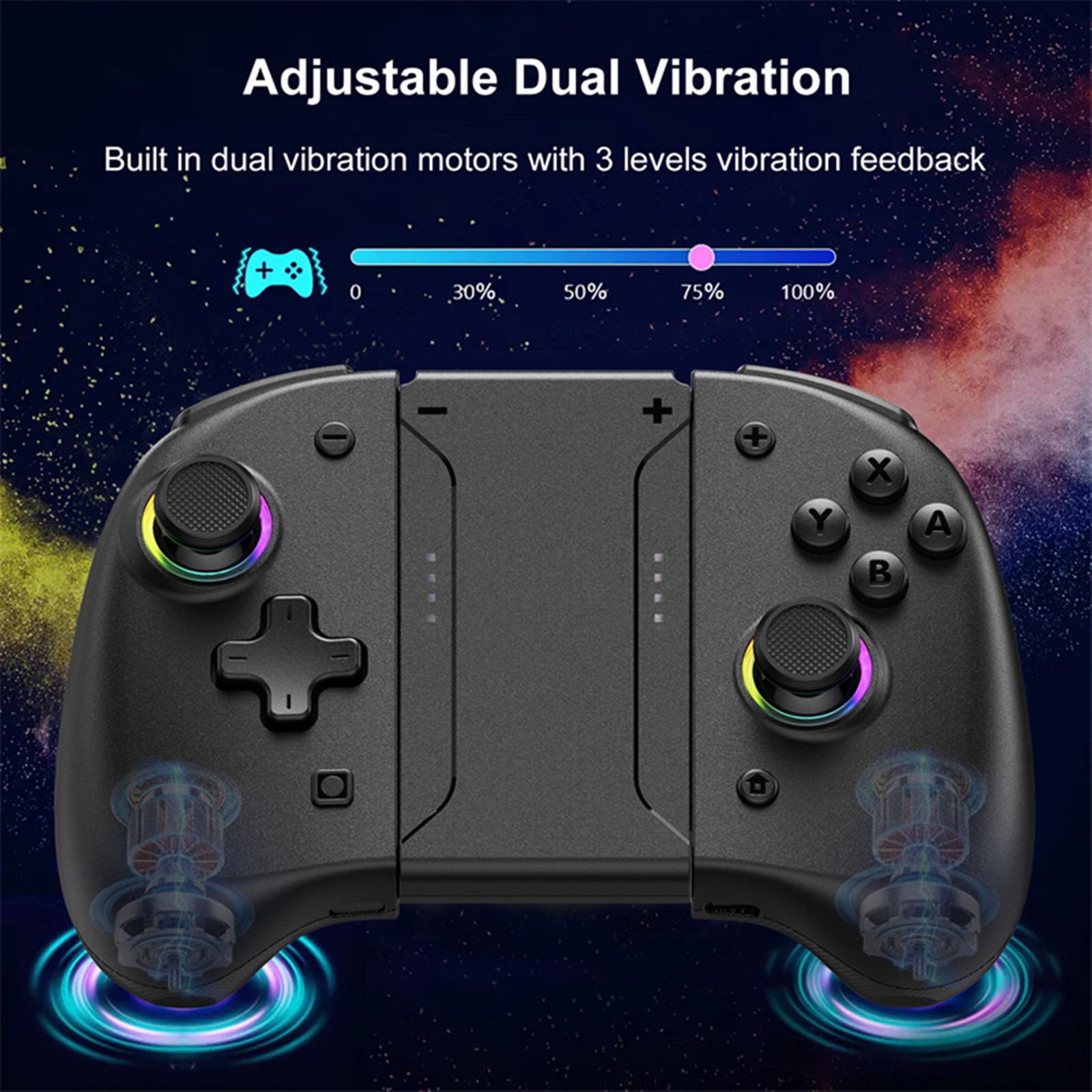 Game Controller for Switch/OLED with Adjustable TURBO/Vibration/Programmable/RGB - Picture 6 of 56
