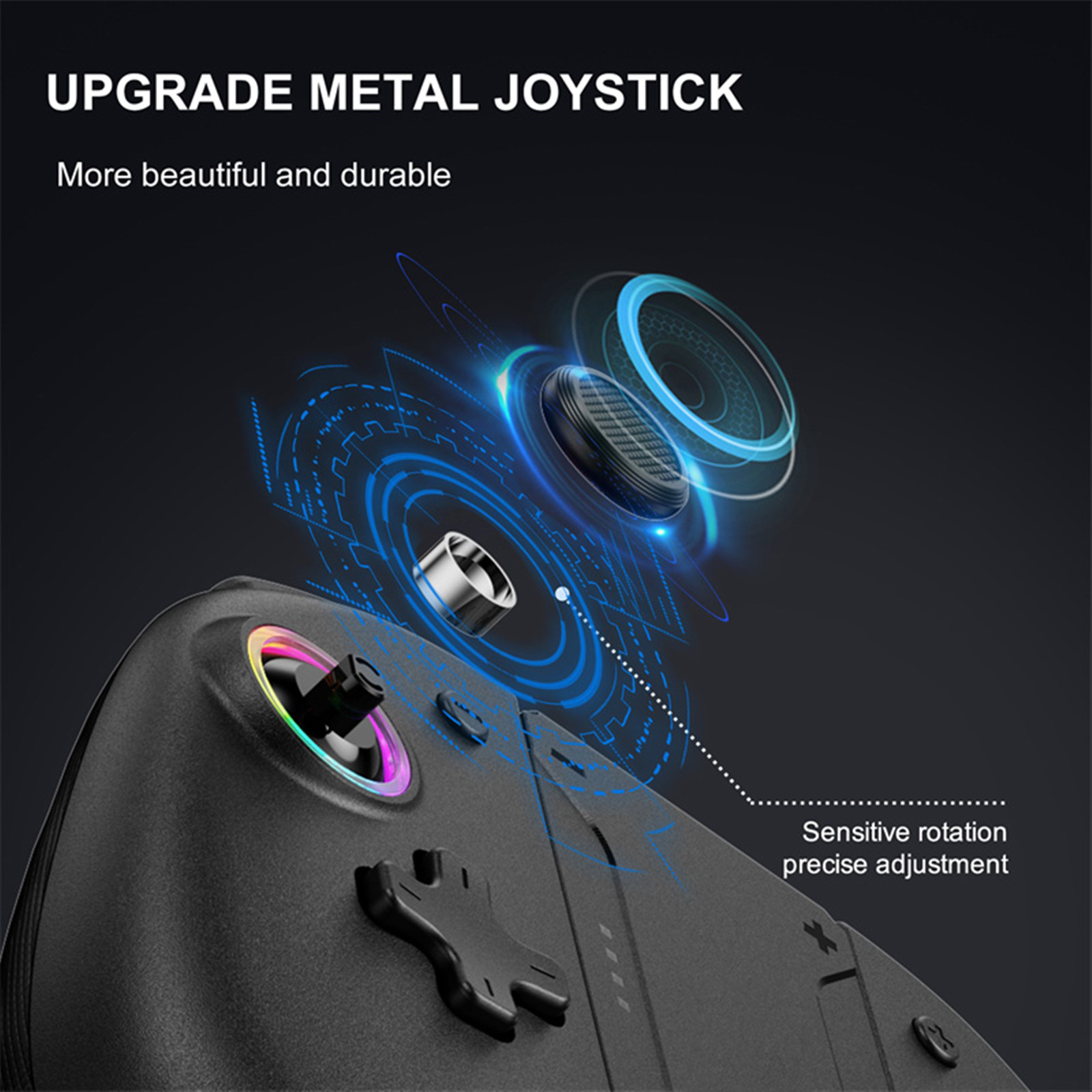 Game Controller for Switch/OLED with Adjustable TURBO/Vibration/Programmable/RGB - Picture 3 of 56