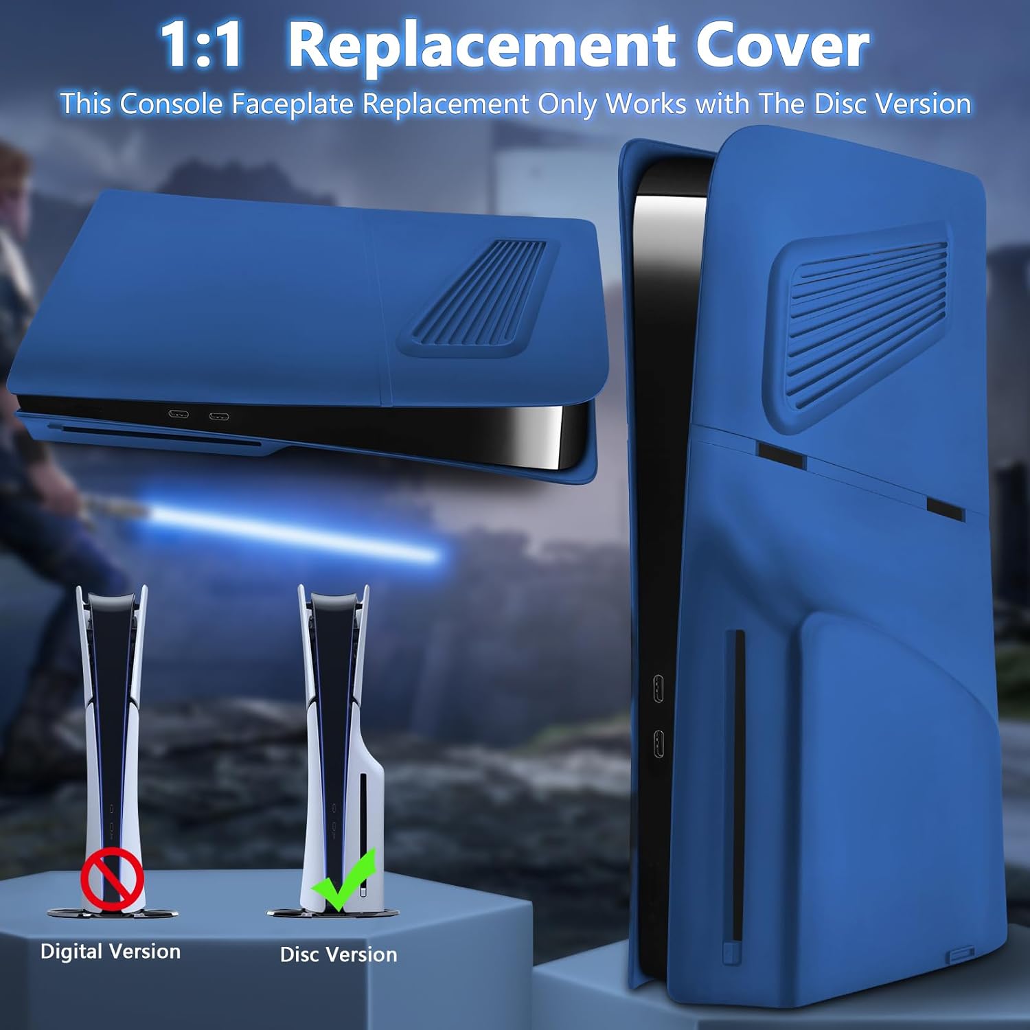 Panel de carcasa para PlayStation 5 Slim Disc Edition, placa frontal con respiraderos de refrigeración - Imagen 24 de 37