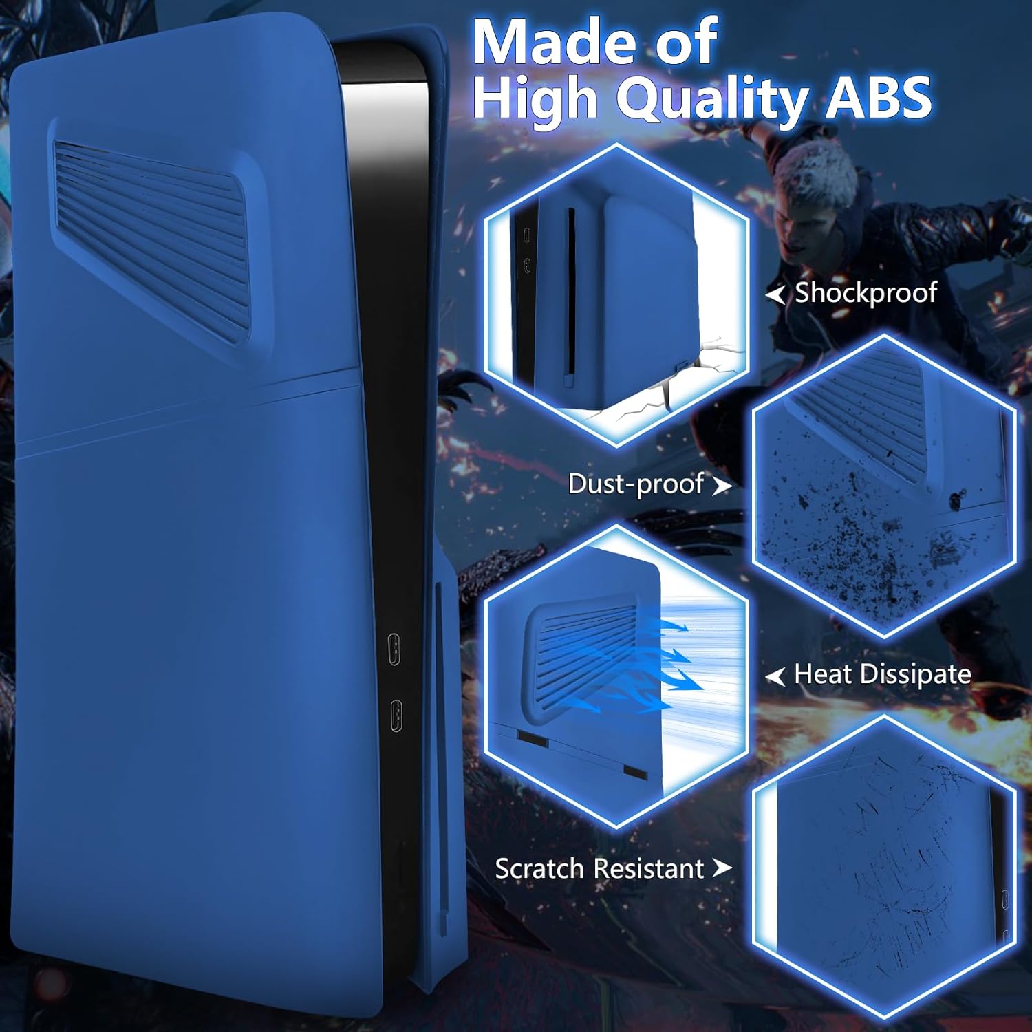 Panel de carcasa para PlayStation 5 Slim Disc Edition, placa frontal con respiraderos de refrigeración - Imagen 22 de 37