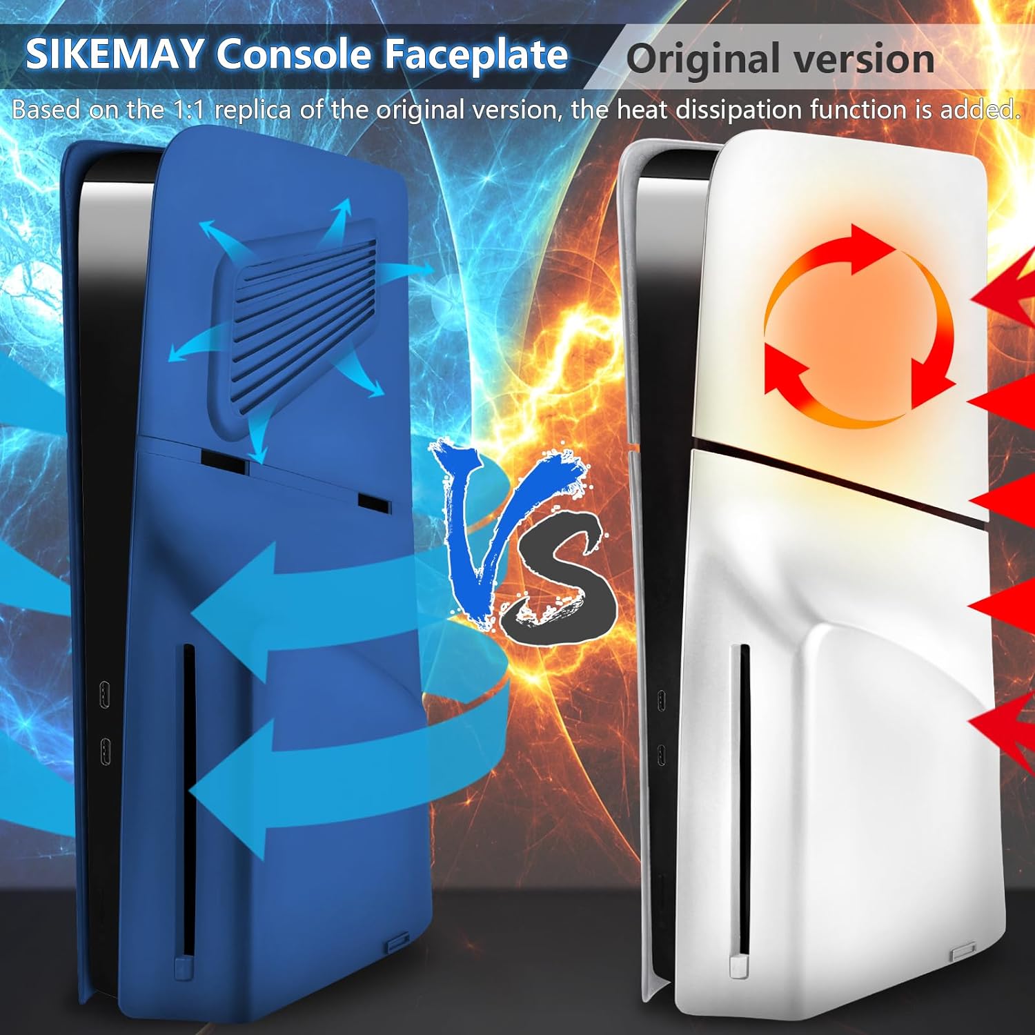 Panel de carcasa para PlayStation 5 Slim Disc Edition, placa frontal con respiraderos de refrigeración - Imagen 23 de 37