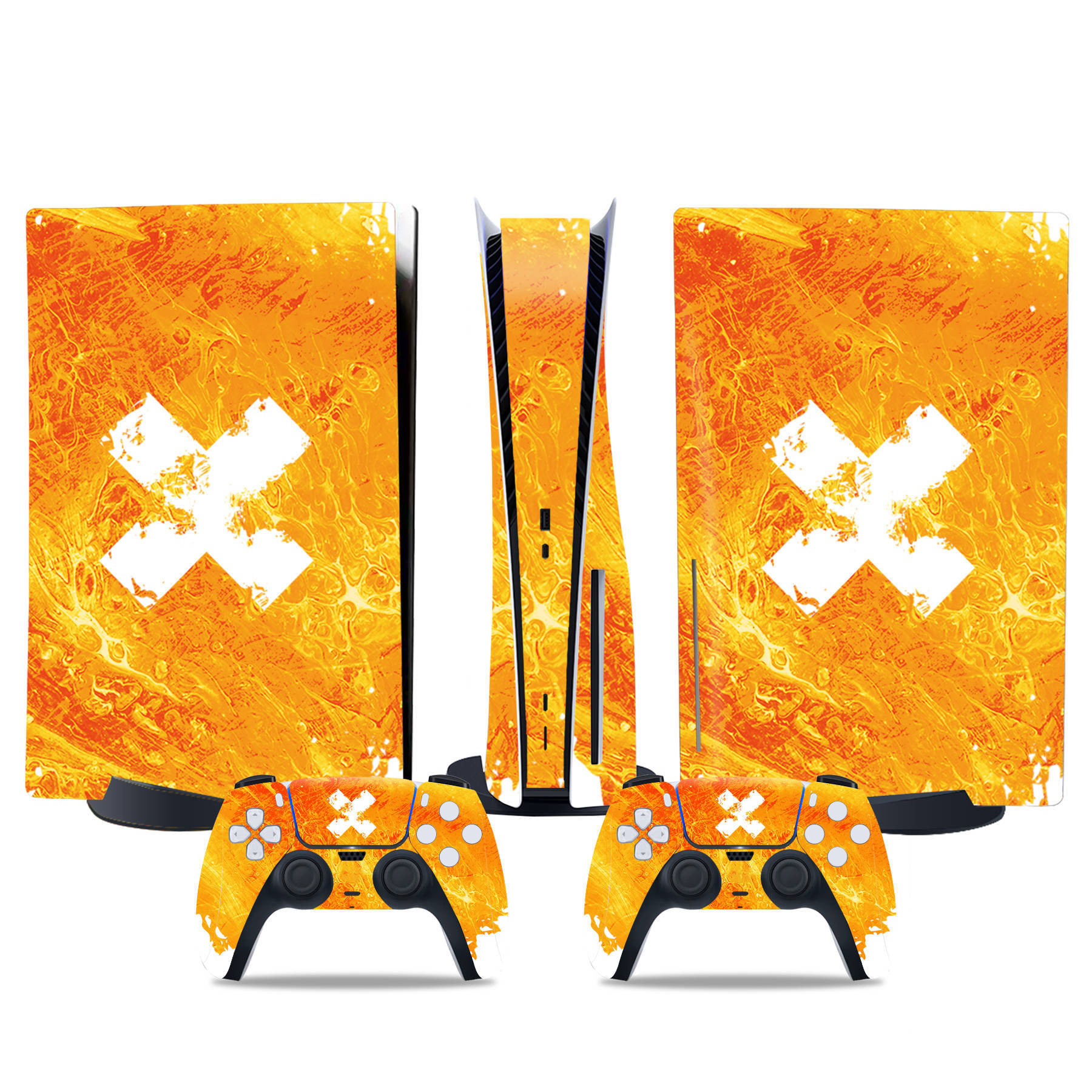 thumbnail image 1 of Fundas adhesivas para la consola y los mandos de la PS5 Disc Edition: accesorios protectores de recambio para montar tú mismo, 1 of 3
