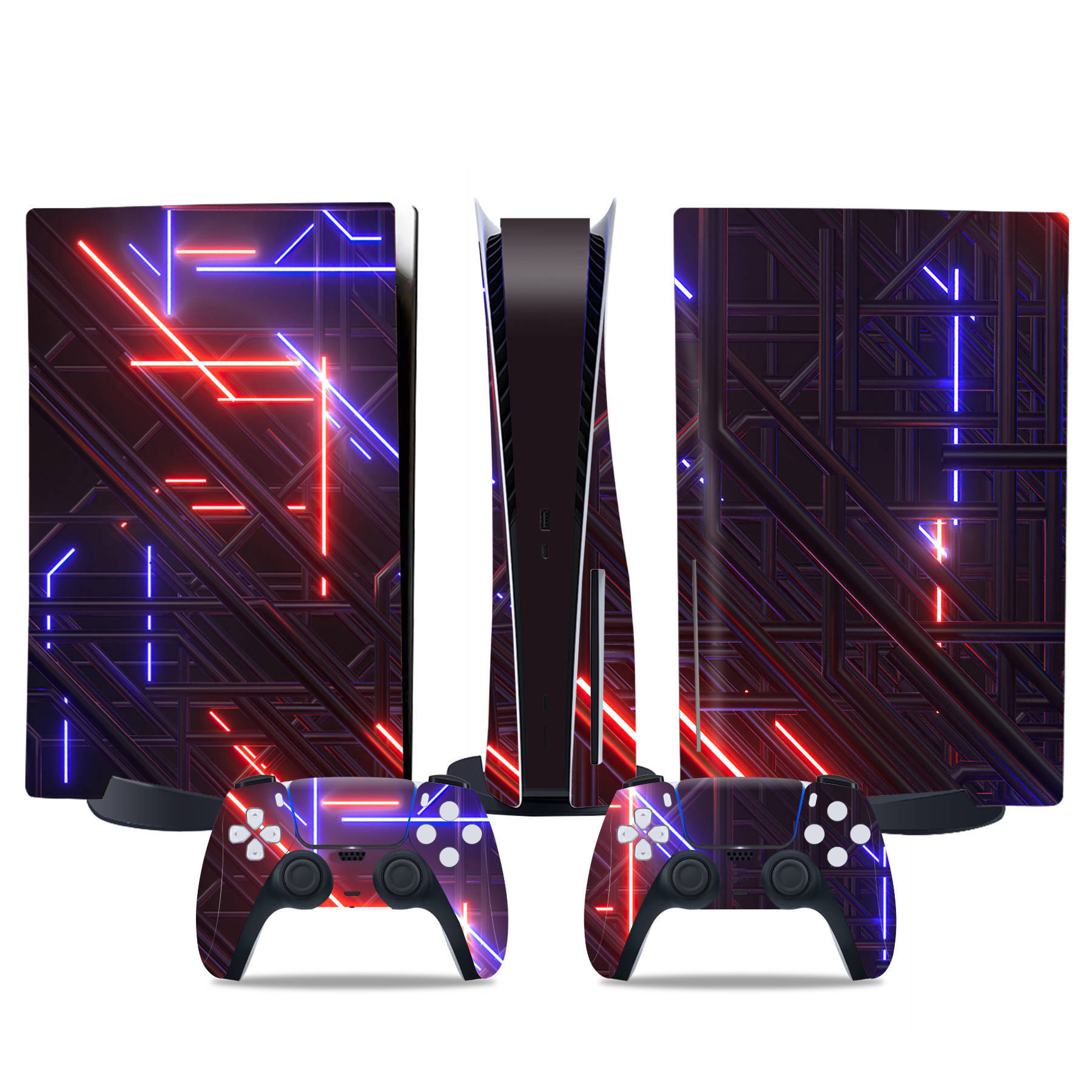 Fundas adhesivas para la consola y los mandos de la PS5 Disc Edition: accesorios protectores de recambio para montar tú mismo