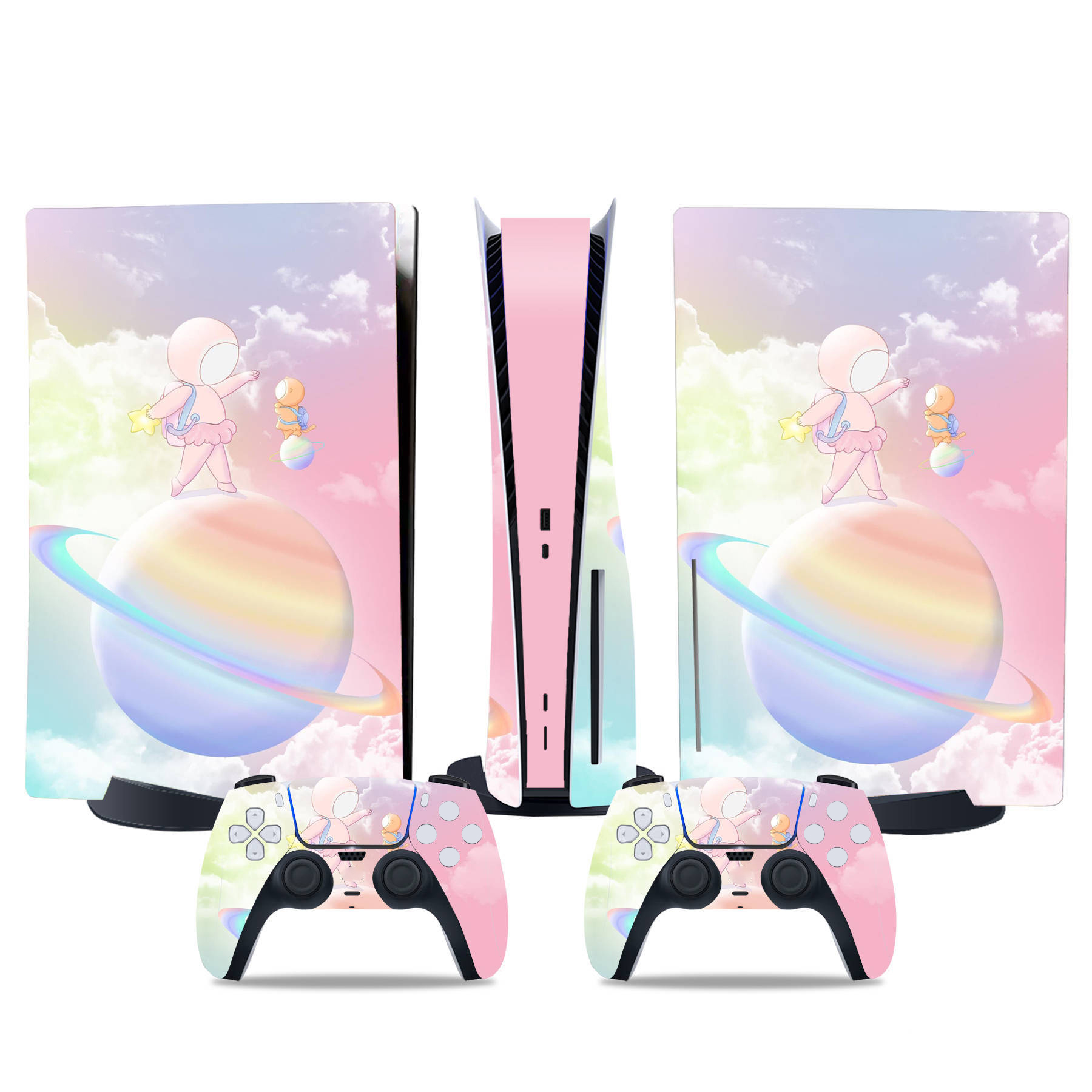 thumbnail image 1 of Fundas adhesivas para la consola y los mandos de la PS5 Disc Edition: accesorios protectores de recambio para montar tú mismo, 1 of 3