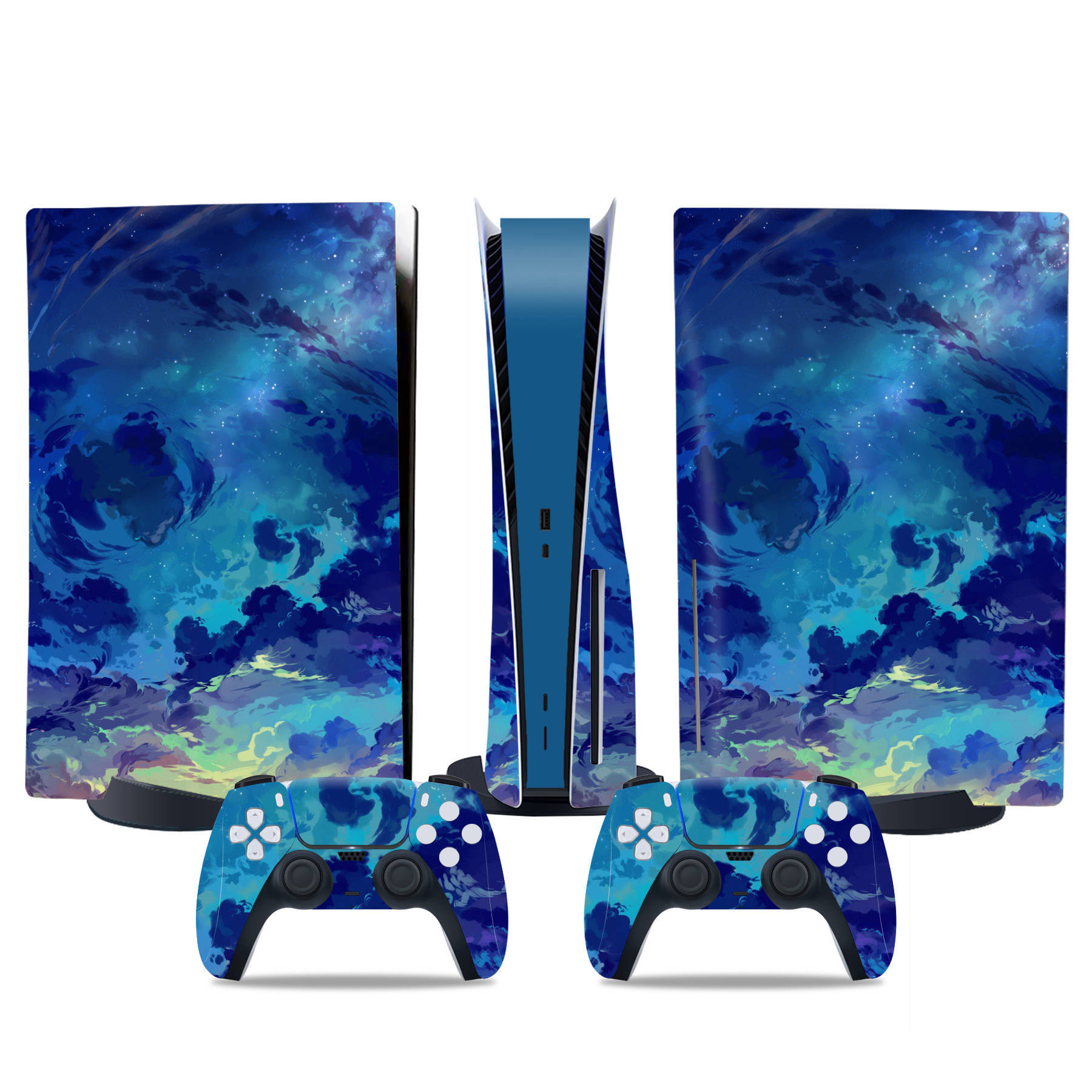 Fundas adhesivas para la consola y los mandos de la PS5 Disc Edition: accesorios protectores de recambio para montar tú mismo