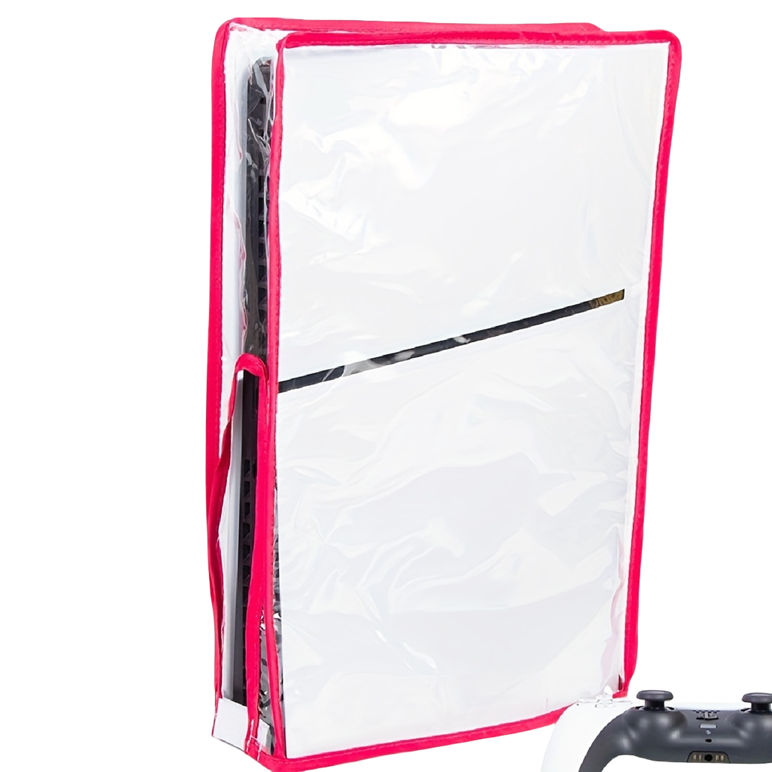 thumbnail image 1 of Funda protectora antipolvo para PS5 Slim: funda protectora de PVC transparente con diseño lavable y resistente a los arañazos, compatible con las versiones de disco y digital, 1 of 9