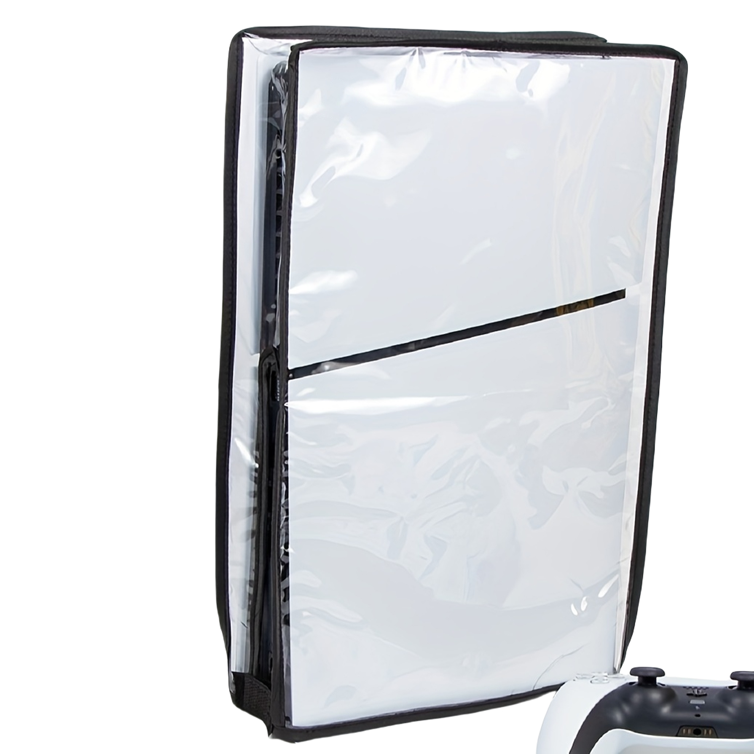 thumbnail image 1 of Funda protectora antipolvo para PS5 Slim: funda protectora de PVC transparente con diseño lavable y resistente a los arañazos, compatible con las versiones de disco y digital, 1 of 9