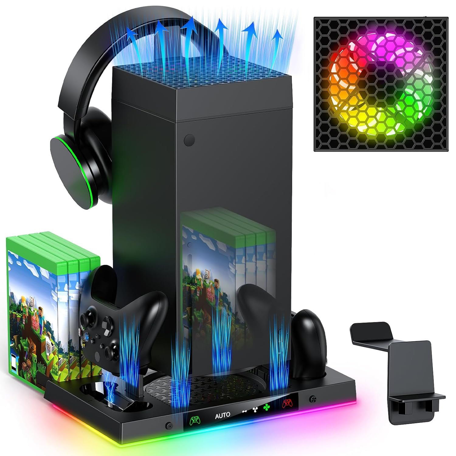 Ventilador de refrigeración automática y accesorio de base de carga para consola Xbox Series X - Imagen 11 de 11