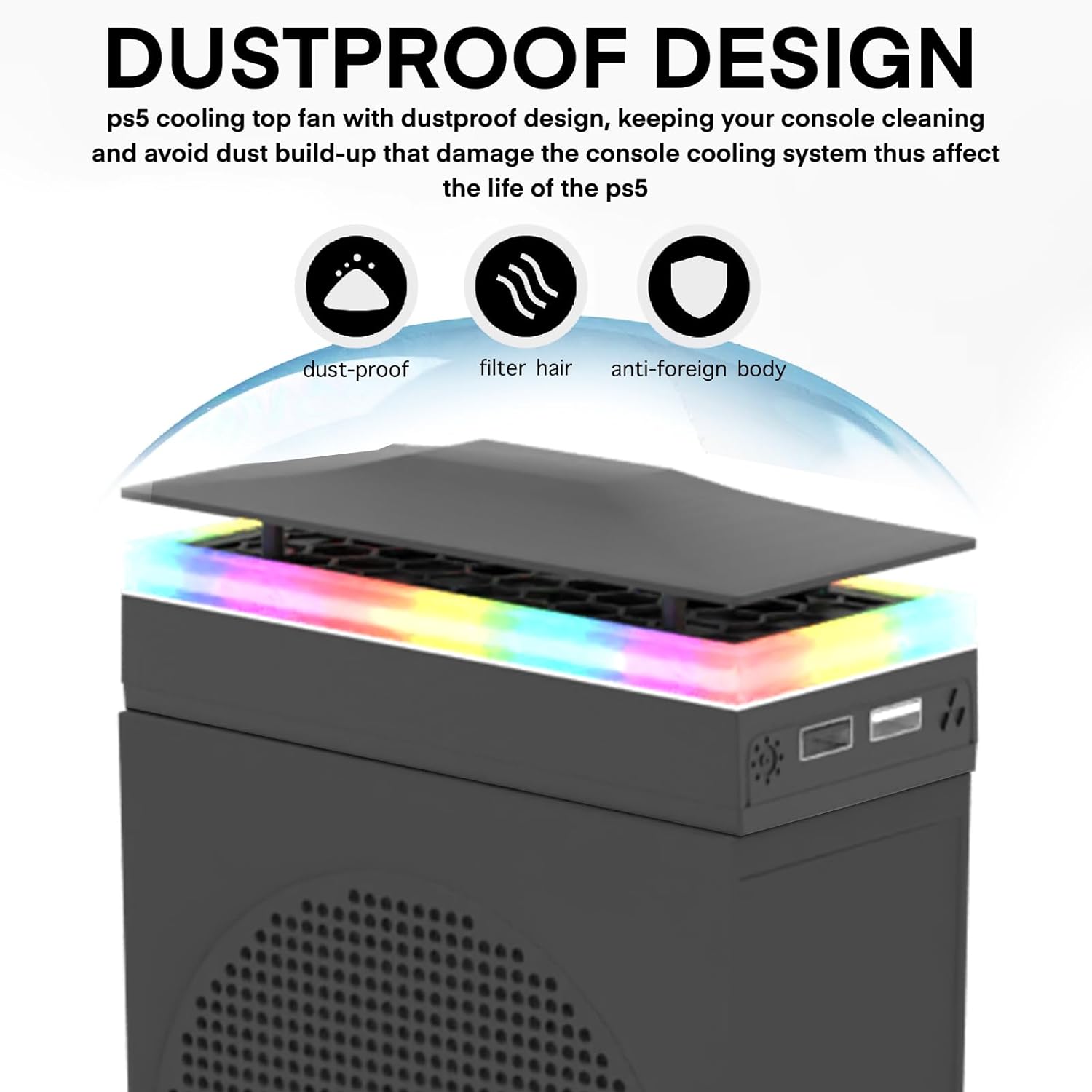 Ventilador de refrigeración RGB para Xbox Series S, con luz Rgb, filtro antipolvo, puertos USB - Imagen 17 de 30