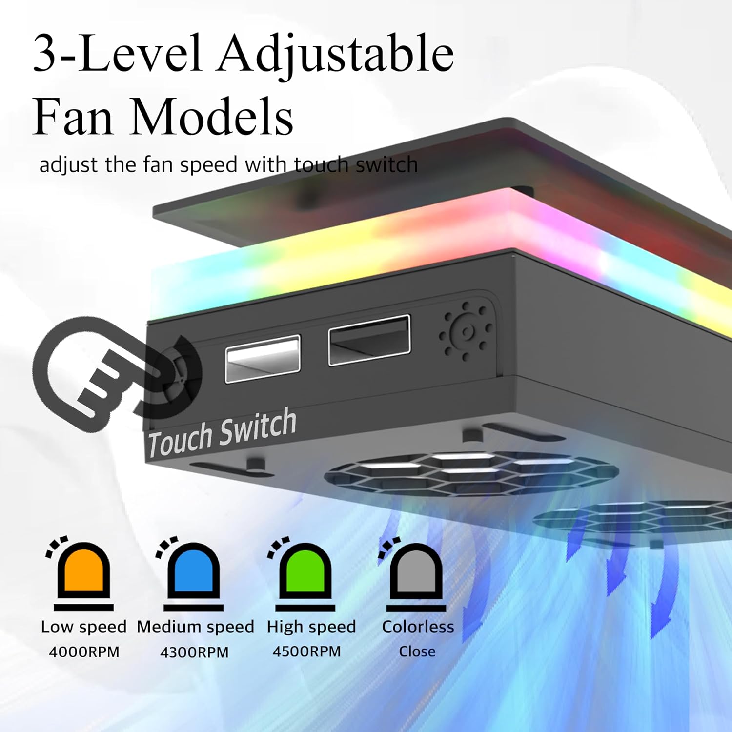 Ventilador de refrigeración RGB para Xbox Series S, con luz Rgb, filtro antipolvo, puertos USB - Imagen 19 de 30