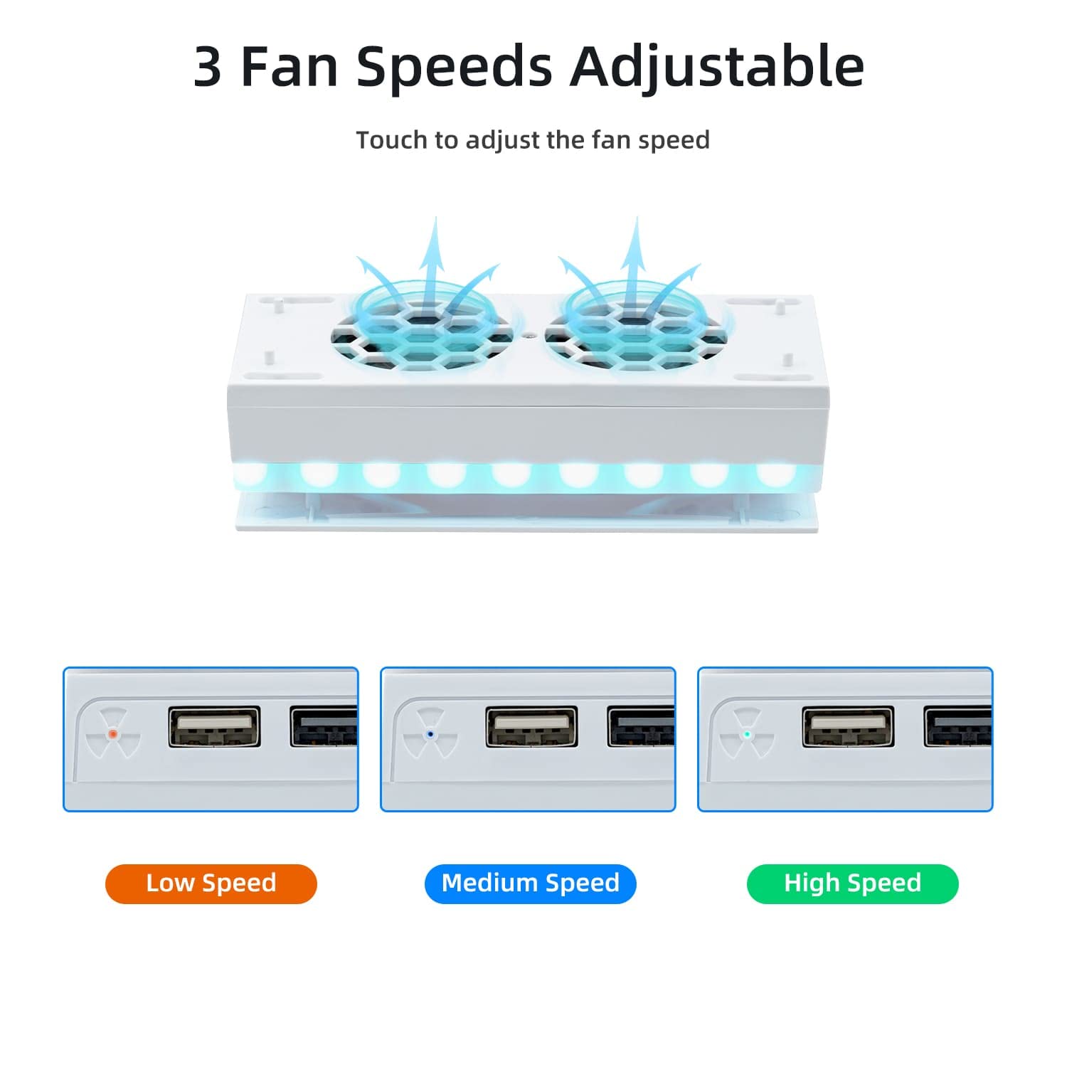 Ventilador de refrigeración RGB para Xbox Series S, con luz Rgb, filtro antipolvo, puertos USB - Imagen 25 de 30