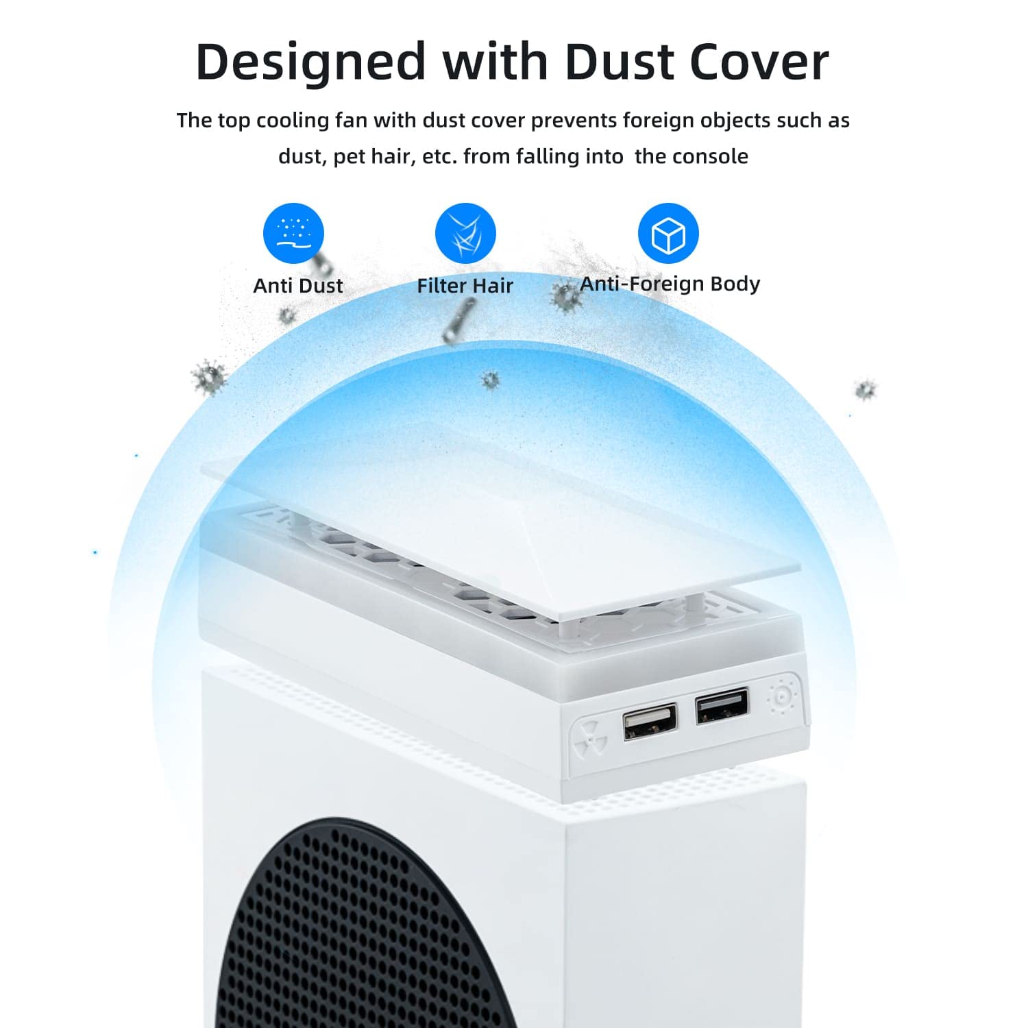 Ventilador de refrigeración RGB para Xbox Series S, con luz Rgb, filtro antipolvo, puertos USB - Imagen 27 de 30