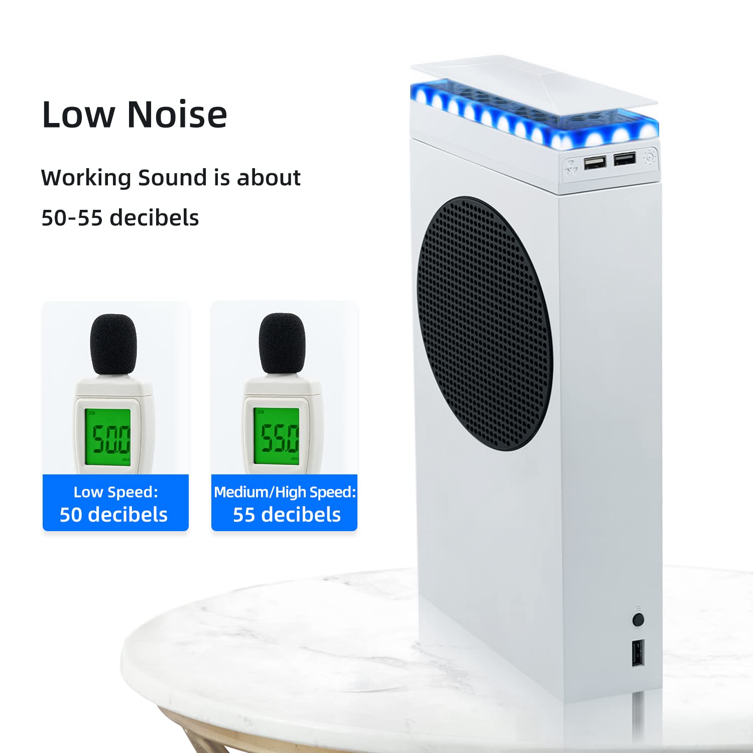 Ventilador de refrigeración RGB para Xbox Series S, con luz Rgb, filtro antipolvo, puertos USB - Imagen 28 de 30