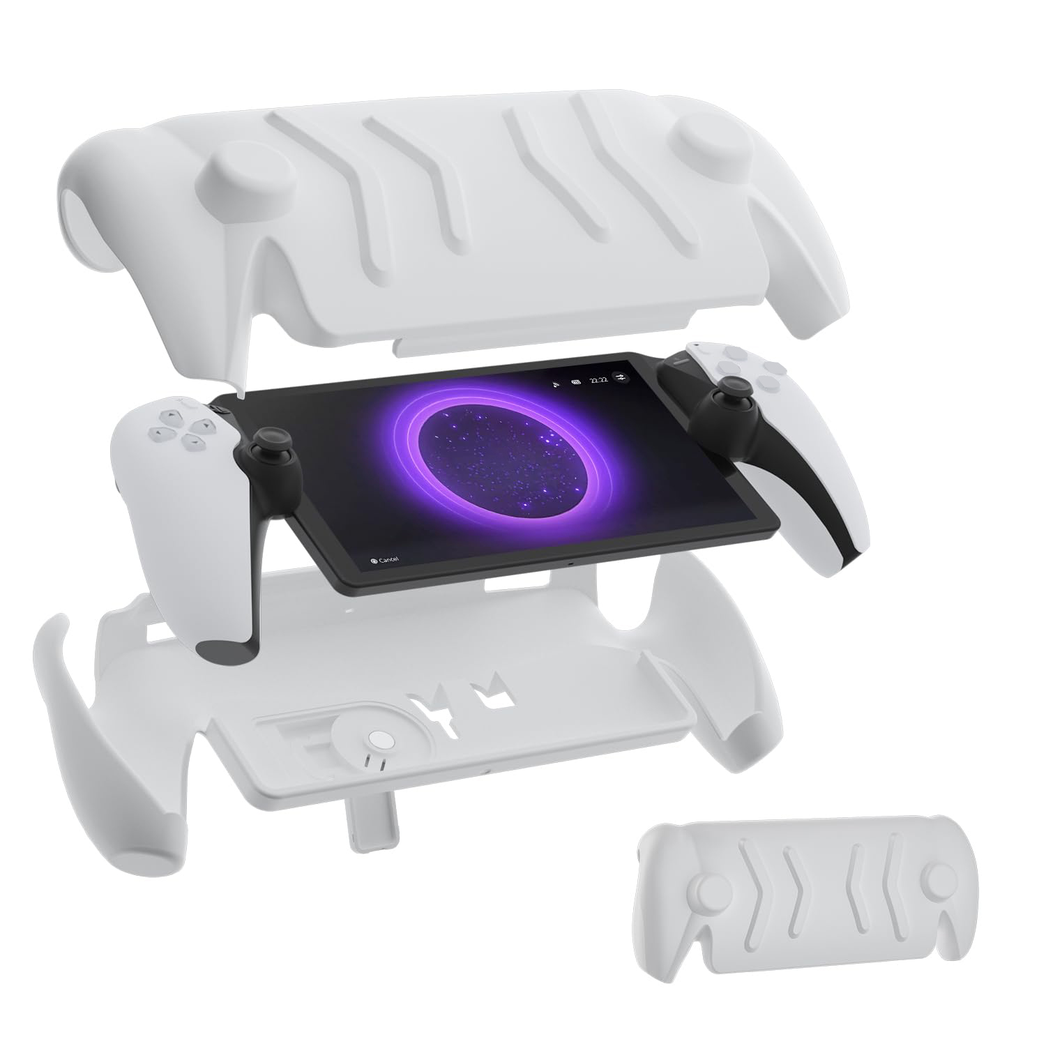 thumbnail image 1 of Funda protectora para PlayStation Portal con soporte integrado, funda protectora resistente a golpes y al polvo con carcasa frontal de PC y carcasa trasera de TPU para la consola PS Portal, 1 of 6
