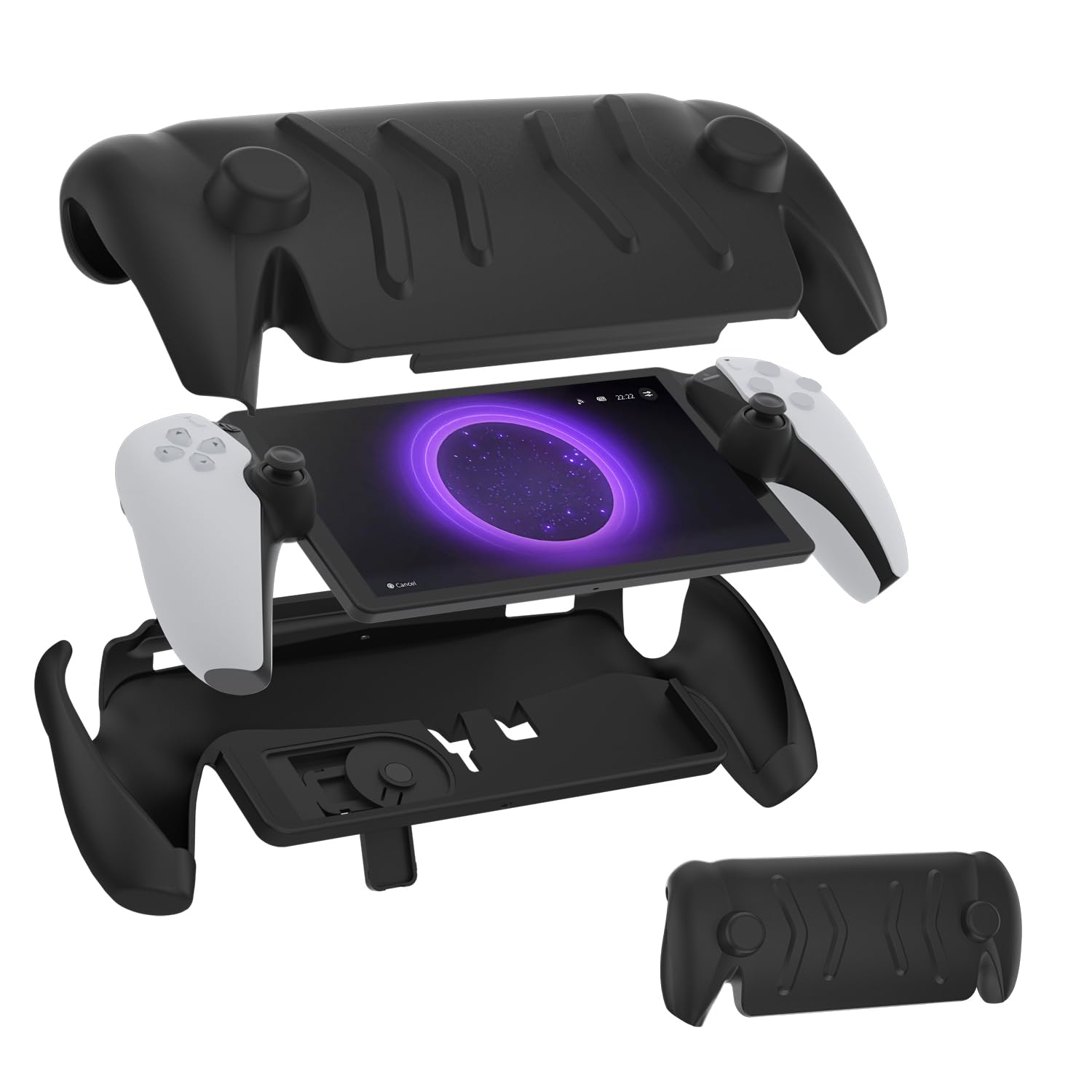 thumbnail image 1 of Funda protectora para PlayStation Portal con soporte integrado, funda protectora resistente a golpes y al polvo con carcasa frontal de PC y carcasa trasera de TPU para la consola PS Portal, 1 of 6