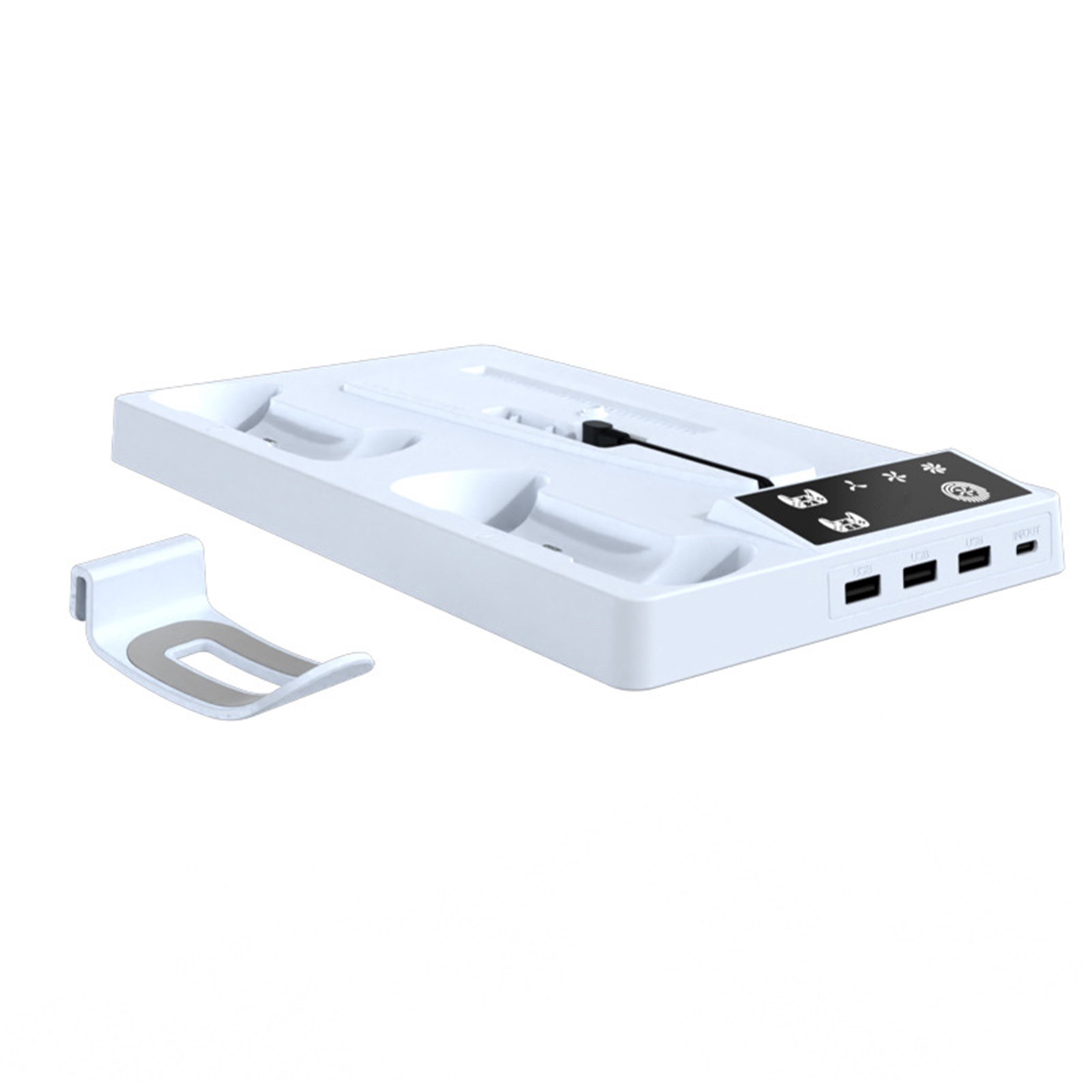 Soporte de estación de enfriamiento para PS5 Slim, carga del controlador, ventilador de enfriamiento, concentradores USB - Imagen 13 de 13
