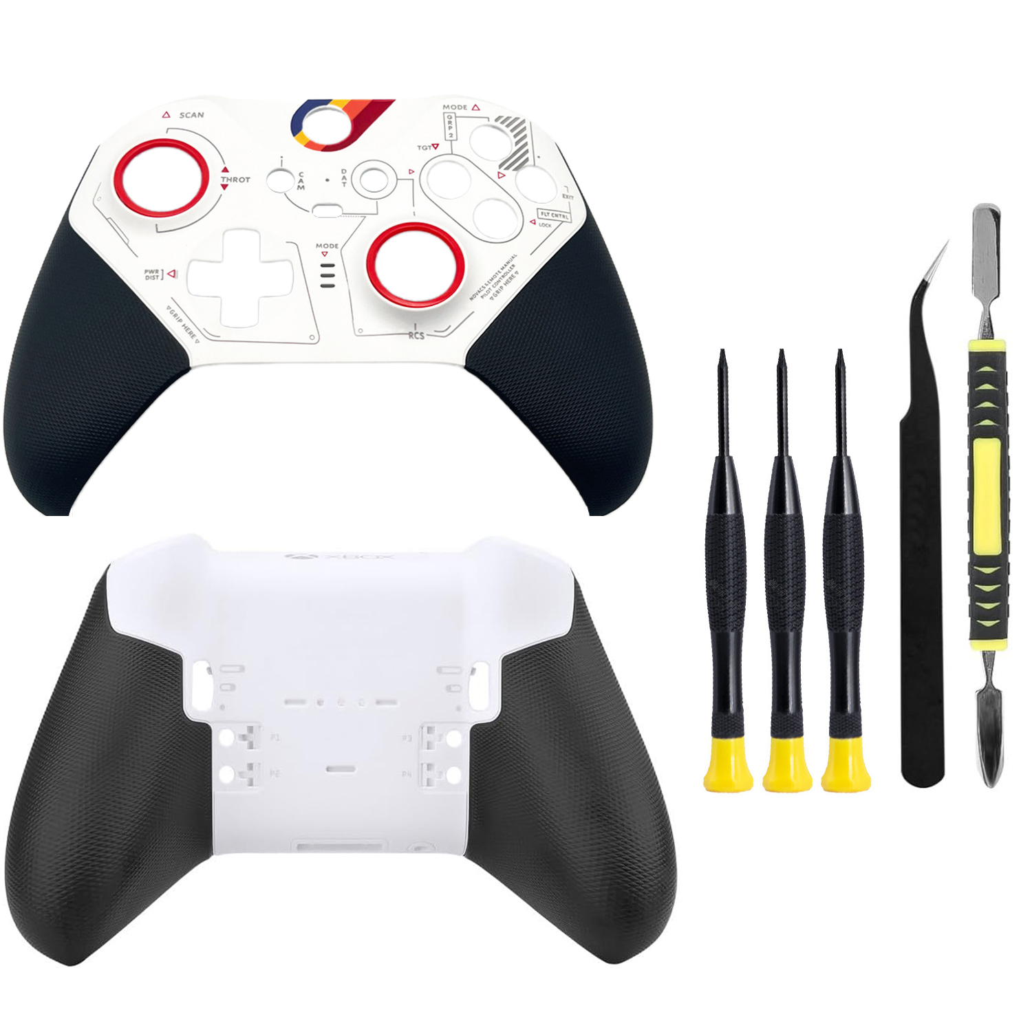 thumbnail image 1 of Kit de reparación para sustituir la carcasa frontal y trasera y la cubierta frontal del mando Xbox One Elite Series 2, 1 of 9