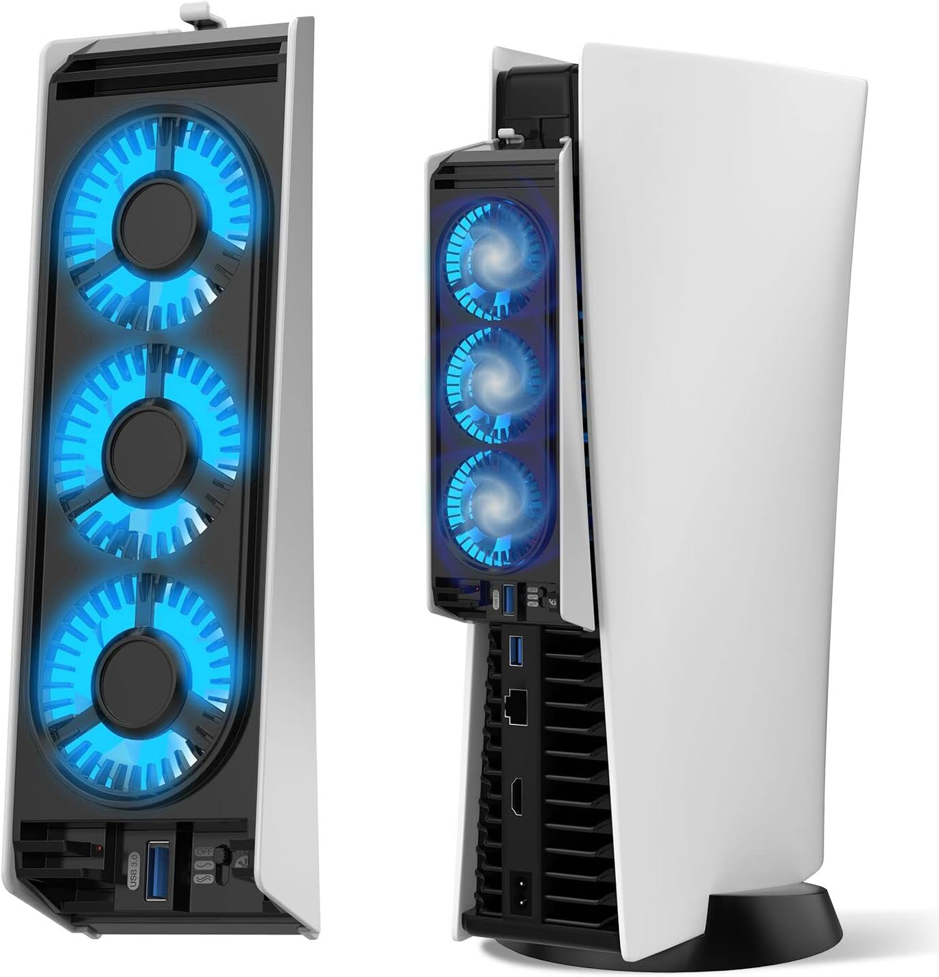 Ventilador de refrigeración para consola de juegos PlayStation 5 edición digital y disco con LED - Imagen 8 de 8