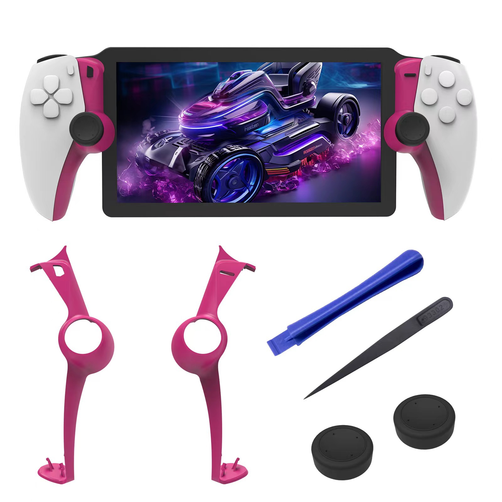 thumbnail image 1 of Cubierta personalizada para PlayStation Portal Remote Player, carcasa decorativa DIY con tapas para los pulgares para PS5 Portal, 1 of 9