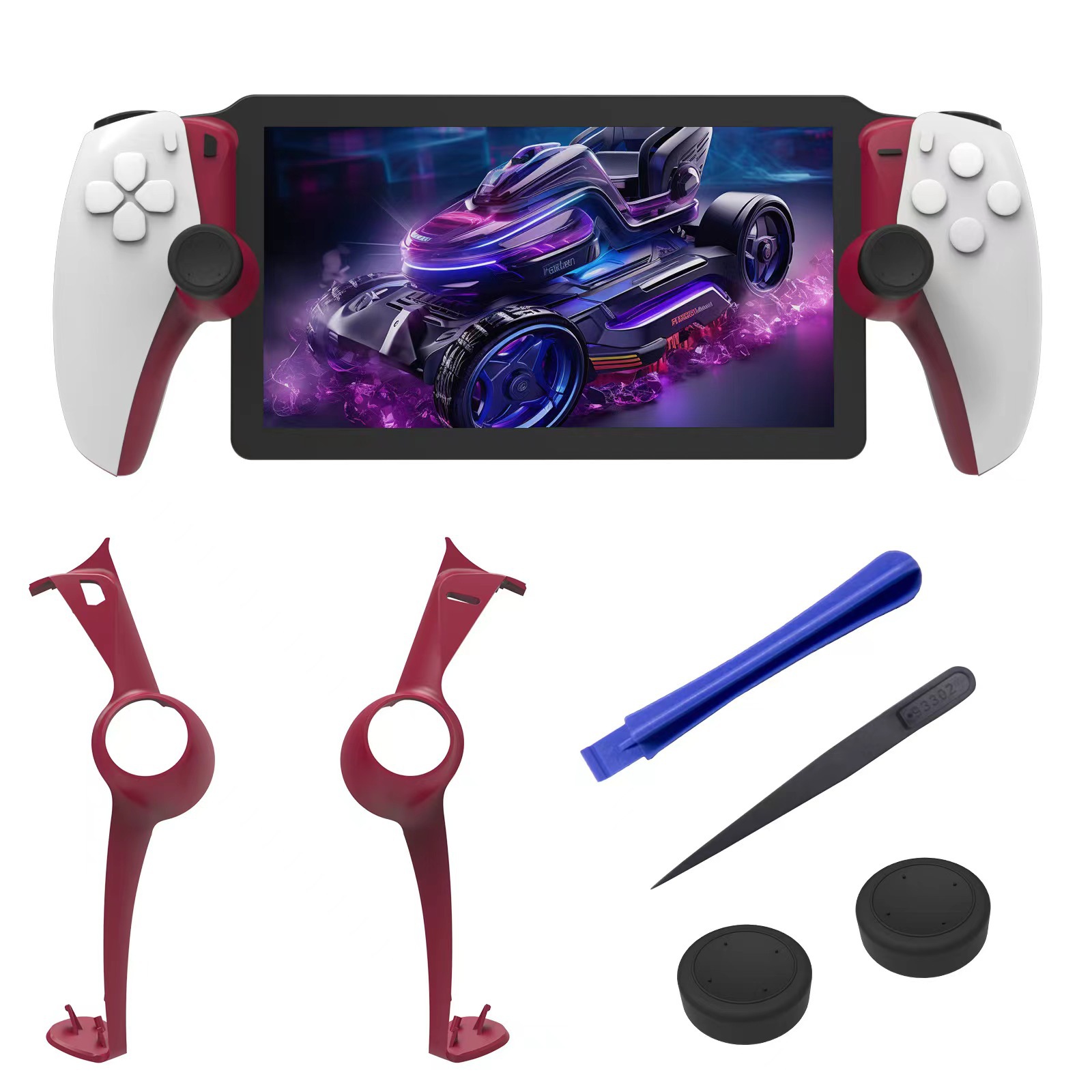 thumbnail image 1 of Cubierta personalizada para PlayStation Portal Remote Player, carcasa decorativa DIY con tapas para los pulgares para PS5 Portal, 1 of 9