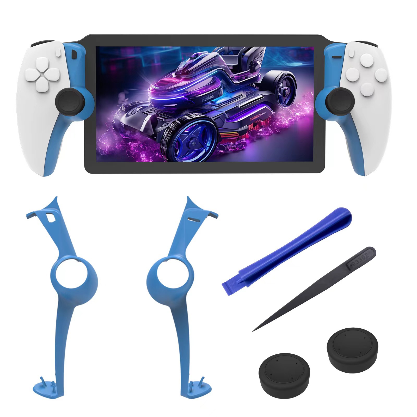 thumbnail image 1 of Cubierta personalizada para PlayStation Portal Remote Player, carcasa decorativa DIY con tapas para los pulgares para PS5 Portal, 1 of 9