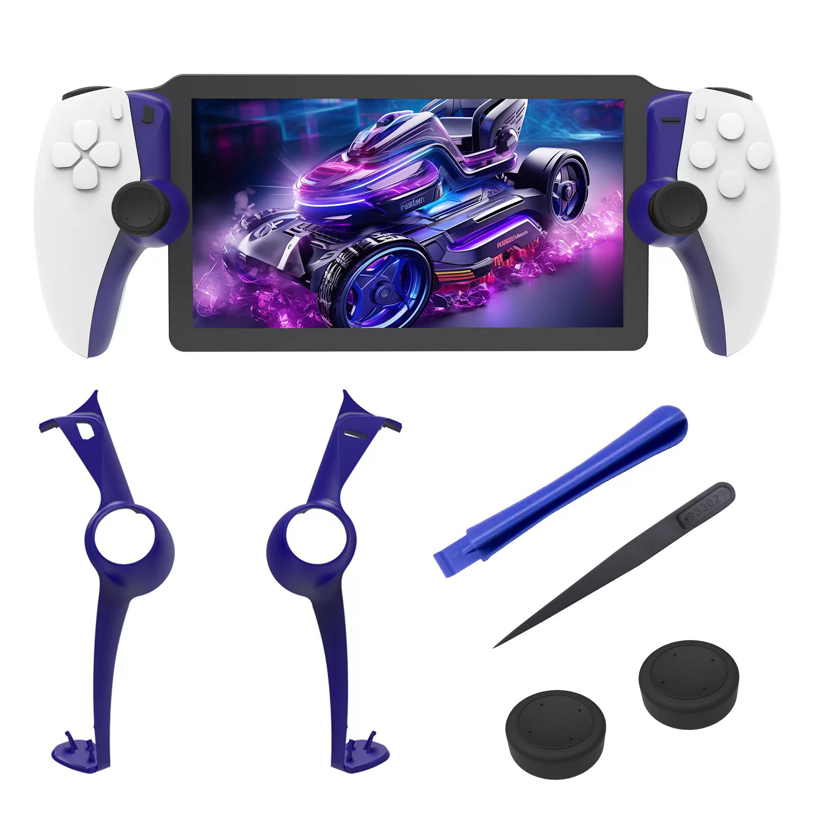 thumbnail image 1 of Cubierta personalizada para PlayStation Portal Remote Player, carcasa decorativa DIY con tapas para los pulgares para PS5 Portal, 1 of 9