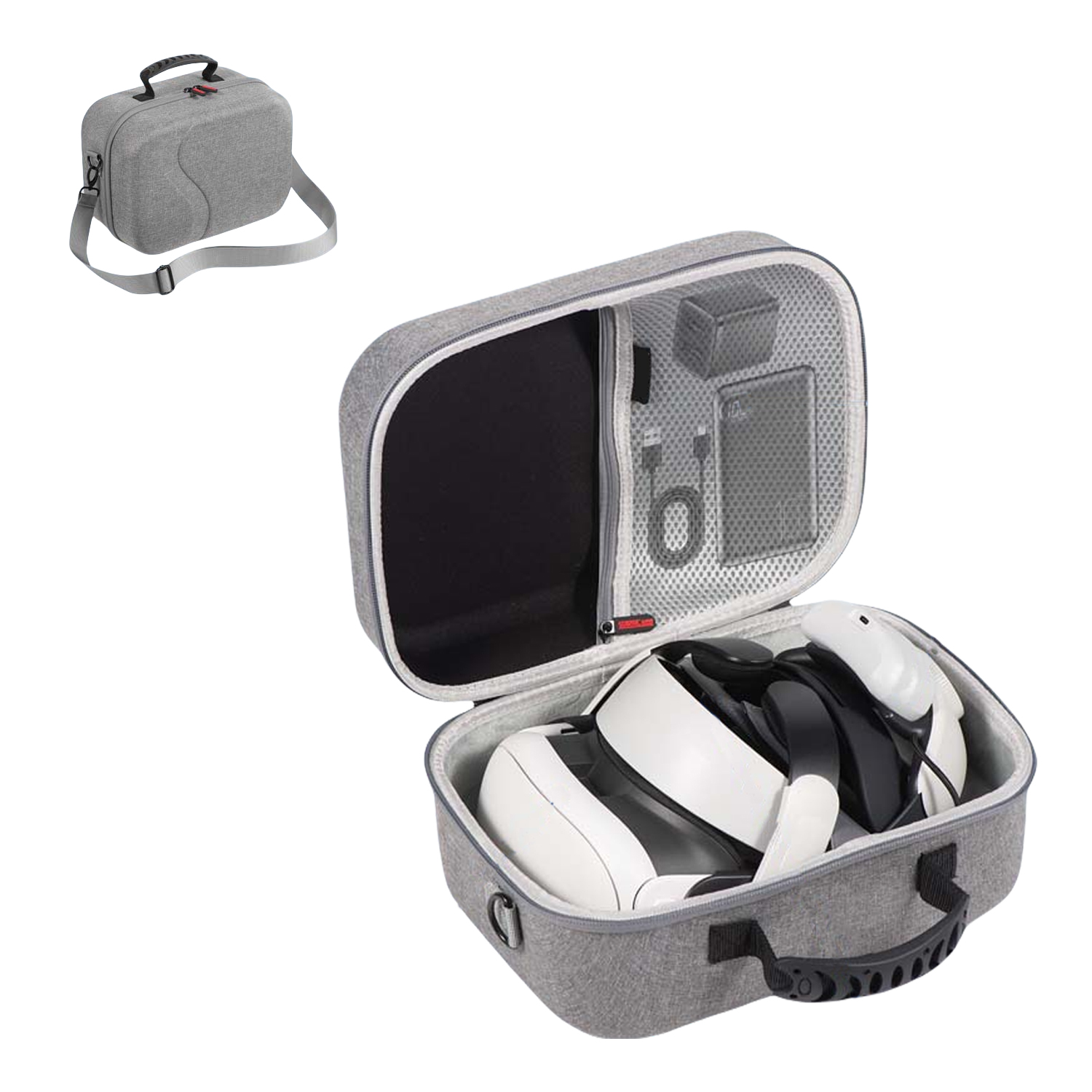 thumbnail image 1 of Bolsa de almacenamiento para la correa Meta Quest 3 Elite, estuche portátil de gran capacidad para gafas de realidad virtual, 1 of 7