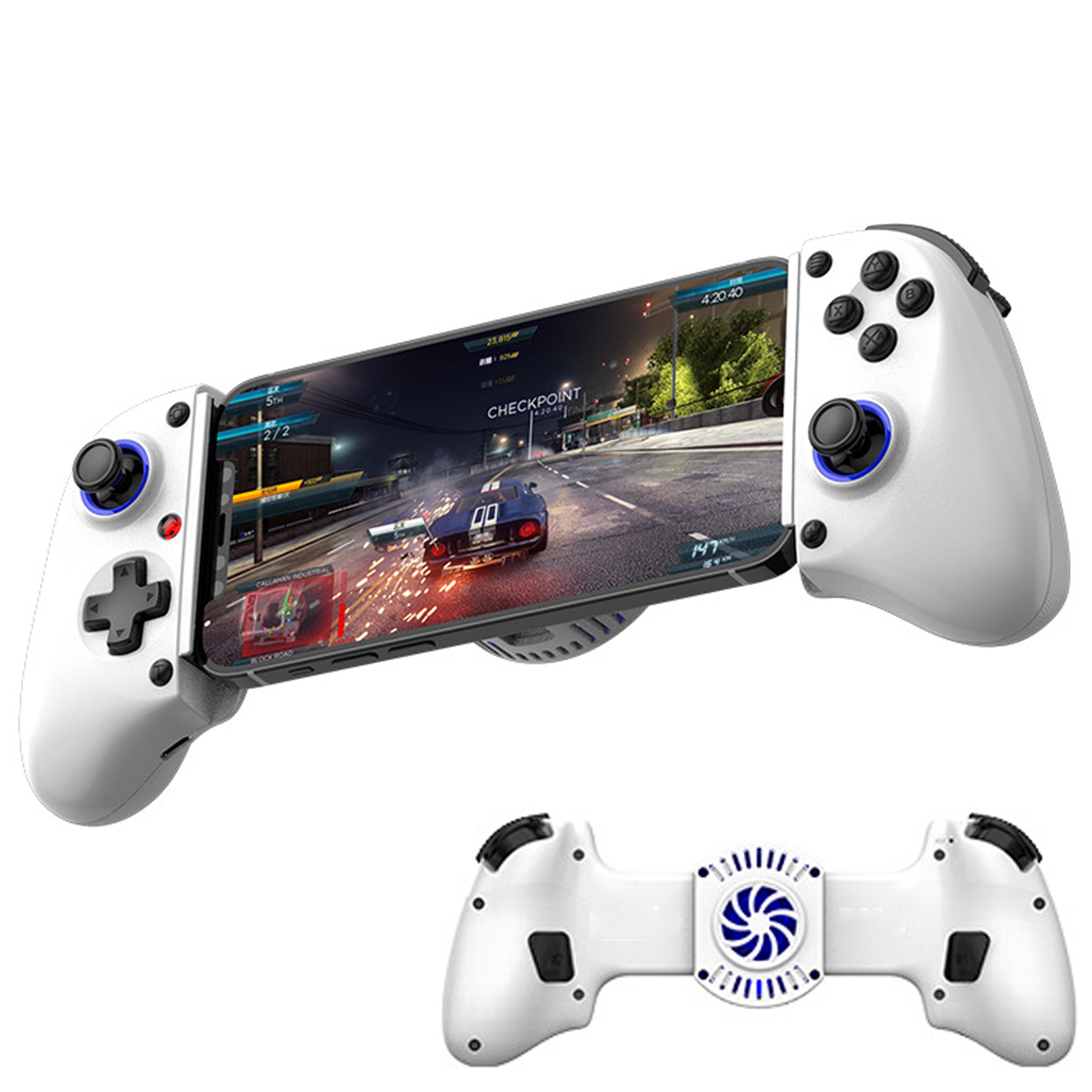 Mando inalámbrico telescópico para Switch/iOS/Android/PC/tablet, mando inalámbrico con joystick de efecto Hall/gatillo Hall con turbo/giroscopio de 6 ejes/vibración