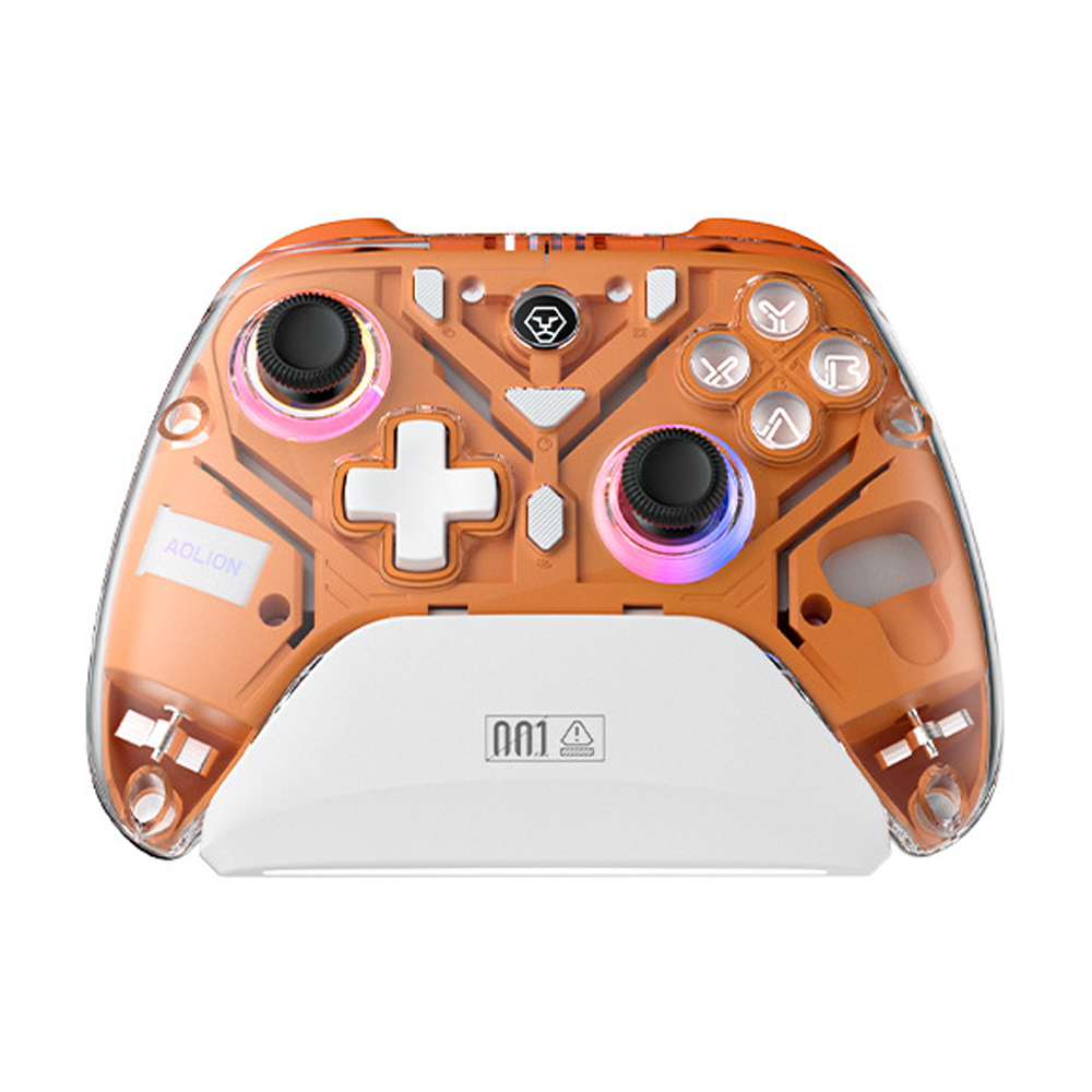 thumbnail image 1 of Mando inalámbrico para videojuegos con base de carga, joystick y gatillo con efecto Hall, compatible con Switch, PC, Android y iPhone: mando RGB para juegos multiplataforma, 1 of 9