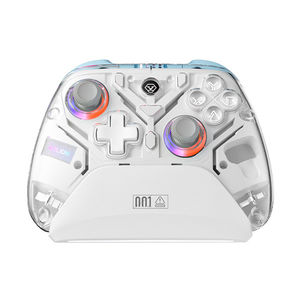 Mando inalámbrico para videojuegos con base de carga, joystick y gatillo con efecto Hall, compatible con Switch, PC, Android y iPhone: mando RGB para juegos multiplataforma
