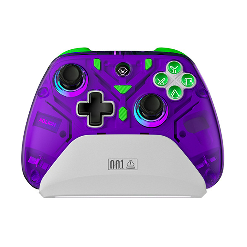 thumbnail image 1 of Mando inalámbrico para videojuegos con base de carga, joystick y gatillo con efecto Hall, compatible con Switch, PC, Android y iPhone: mando RGB para juegos multiplataforma, 1 of 9