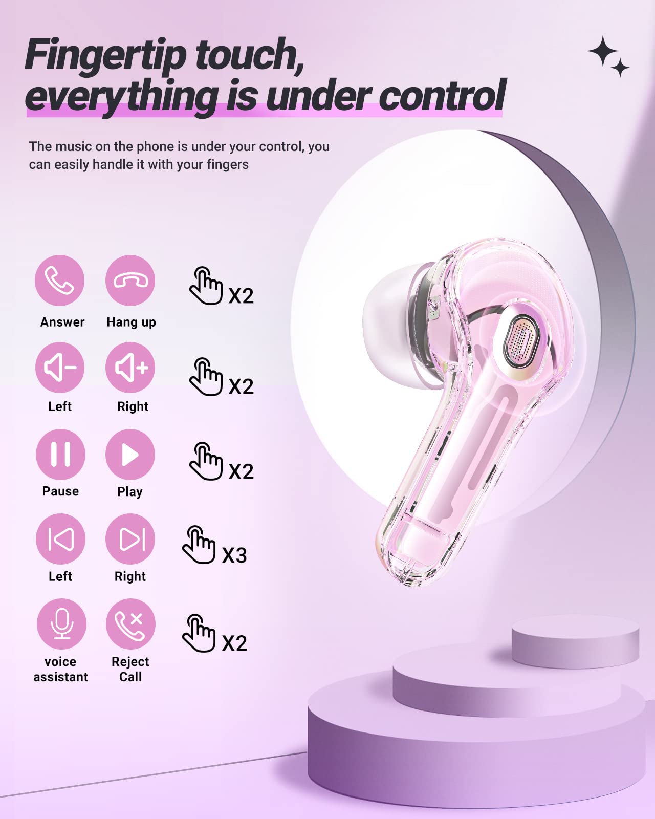 Auriculares Bluetooth con Estuche de Carga LED Micrófono Deportes Auriculares Impermeables - Imagen 7 de 55