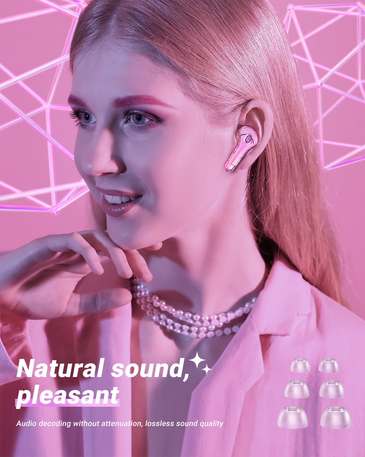 Auriculares Bluetooth con Estuche de Carga LED Micrófono Deportes Auriculares Impermeables - Imagen 6 de 55