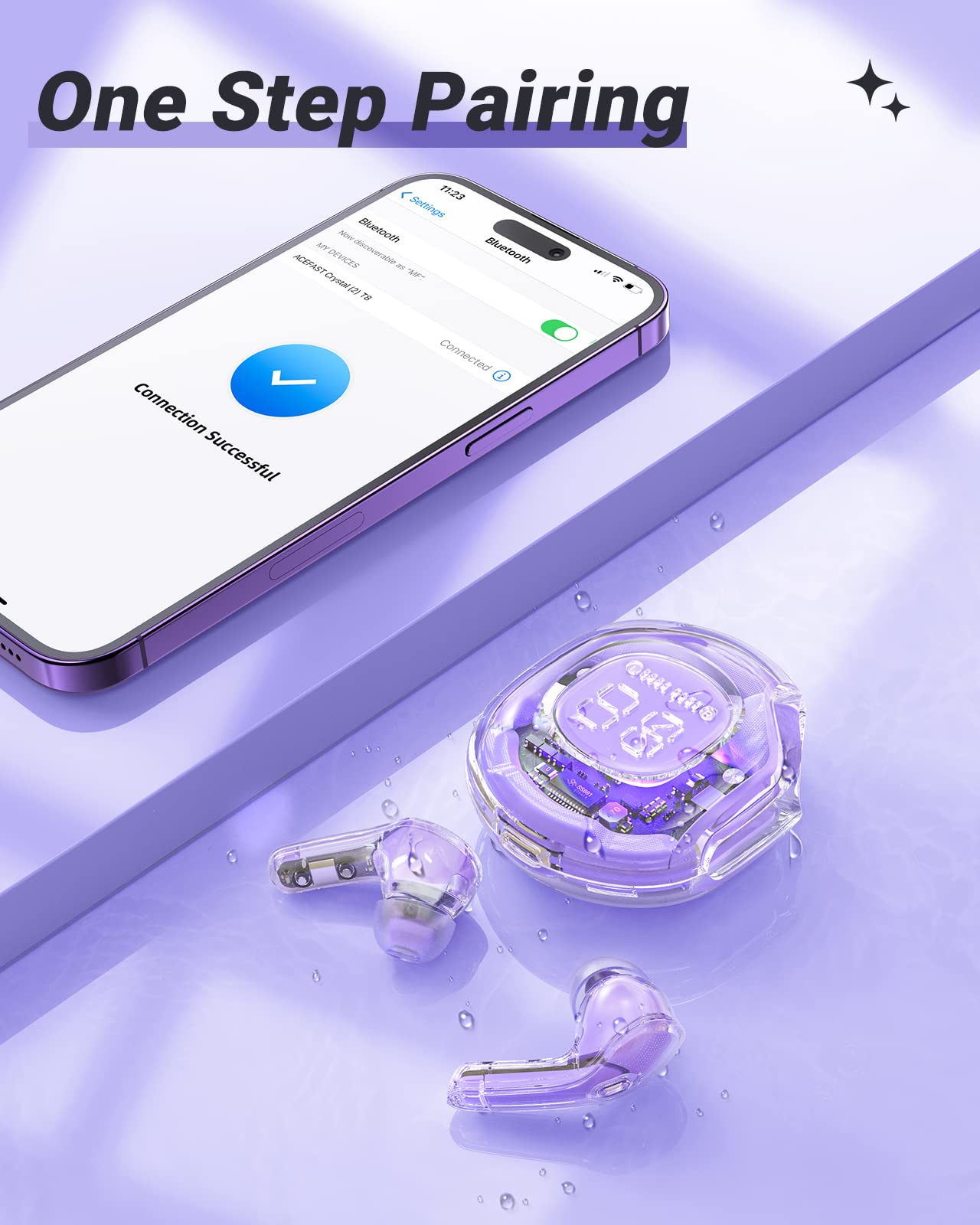Auriculares Bluetooth con Estuche de Carga LED Micrófono Deportes Auriculares Impermeables - Imagen 19 de 55
