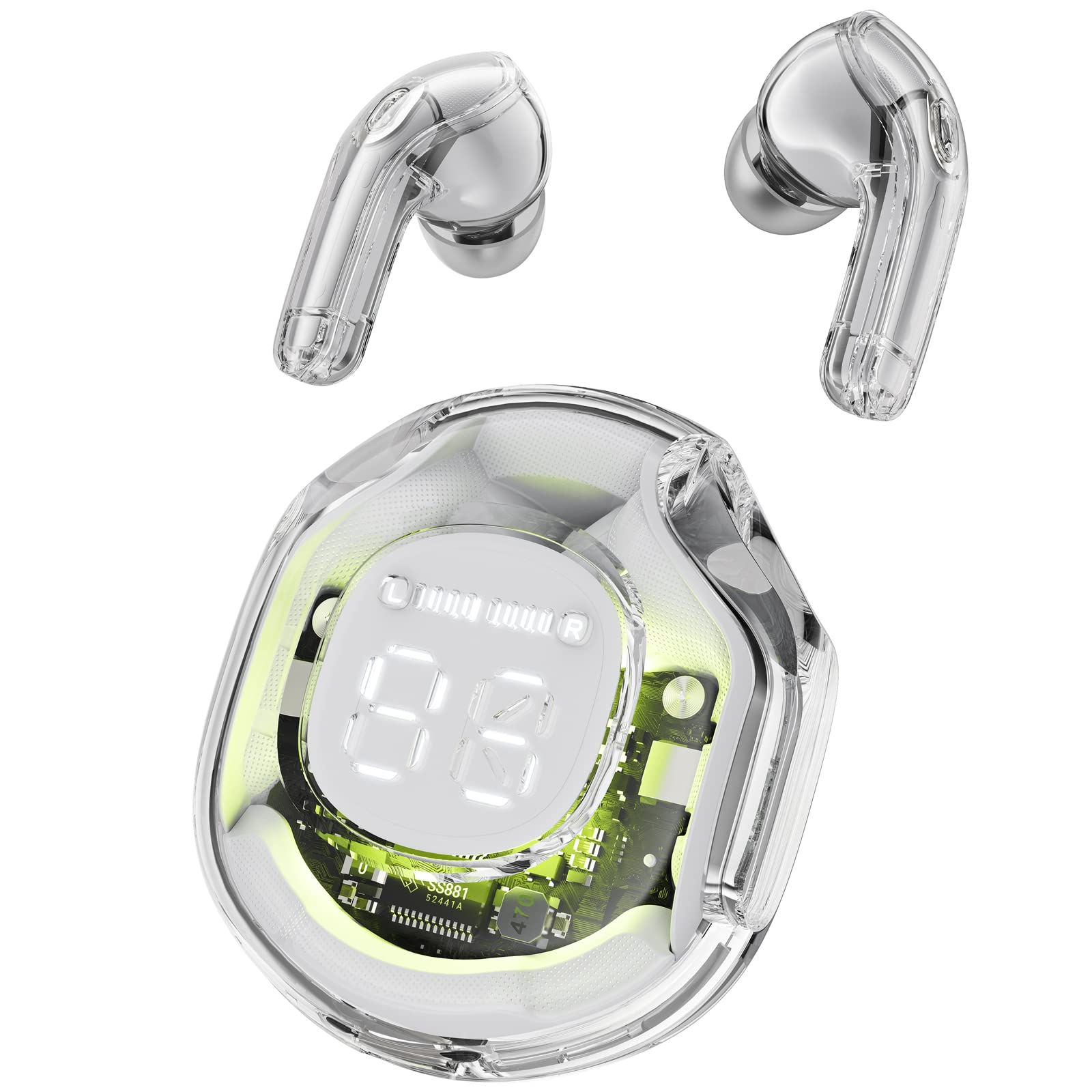 Auriculares Bluetooth con Estuche de Carga LED Micrófono Deportes Auriculares Impermeables - Imagen 38 de 55