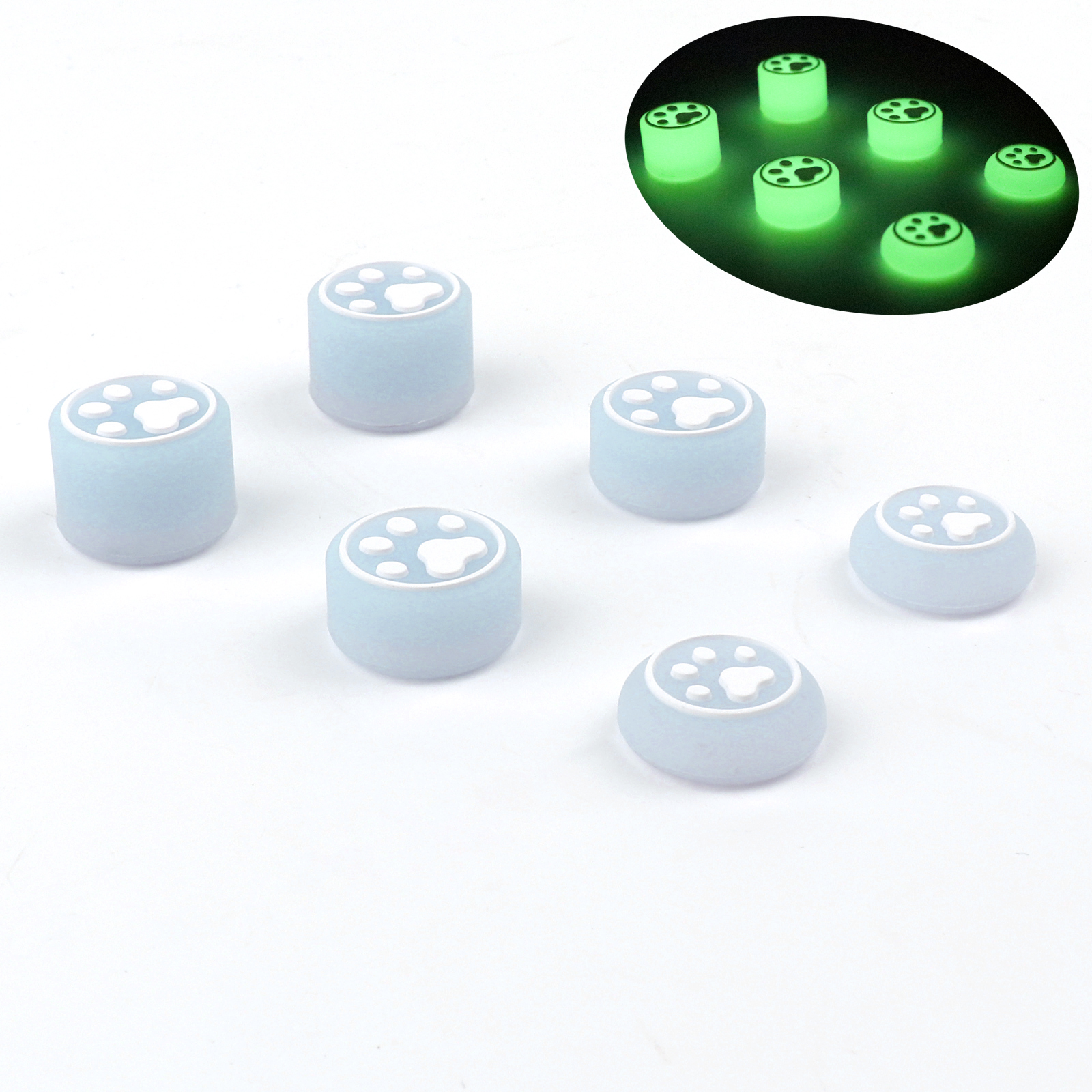 6PCS Silicone Thumb Stick Grip Caps for PS4 PS5 Xbox Switch Pro Controller - Picture 11 of 12