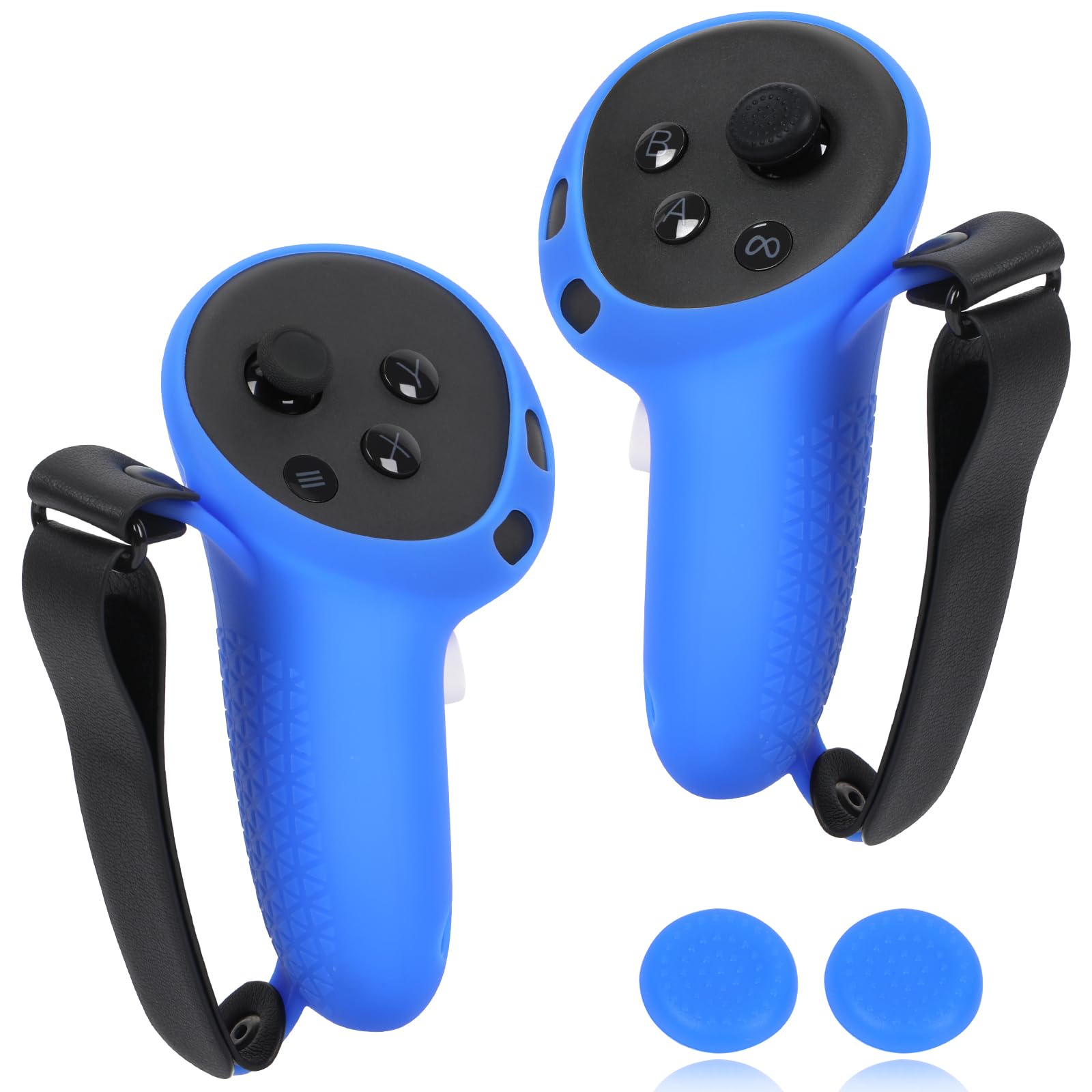 thumbnail image 1 of Funda de silicona para el mando Meta Quest 3S/3: correas ajustables para los nudillos, accesorios de realidad virtual compatibles con los mandos Touch, 1 of 7